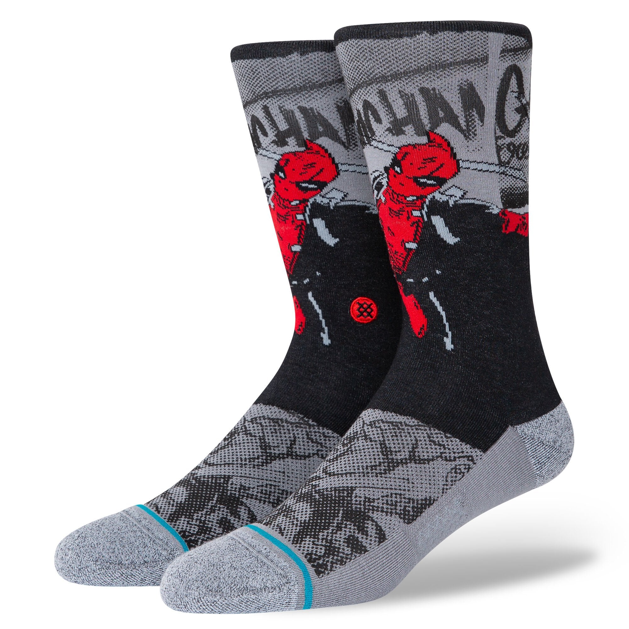 Stance Deadpool Athletic Crew Socks - Marvel Superhero Performance Socks for Running, Gym & Casual Wear - Fun Superhero Gift for Men & Women