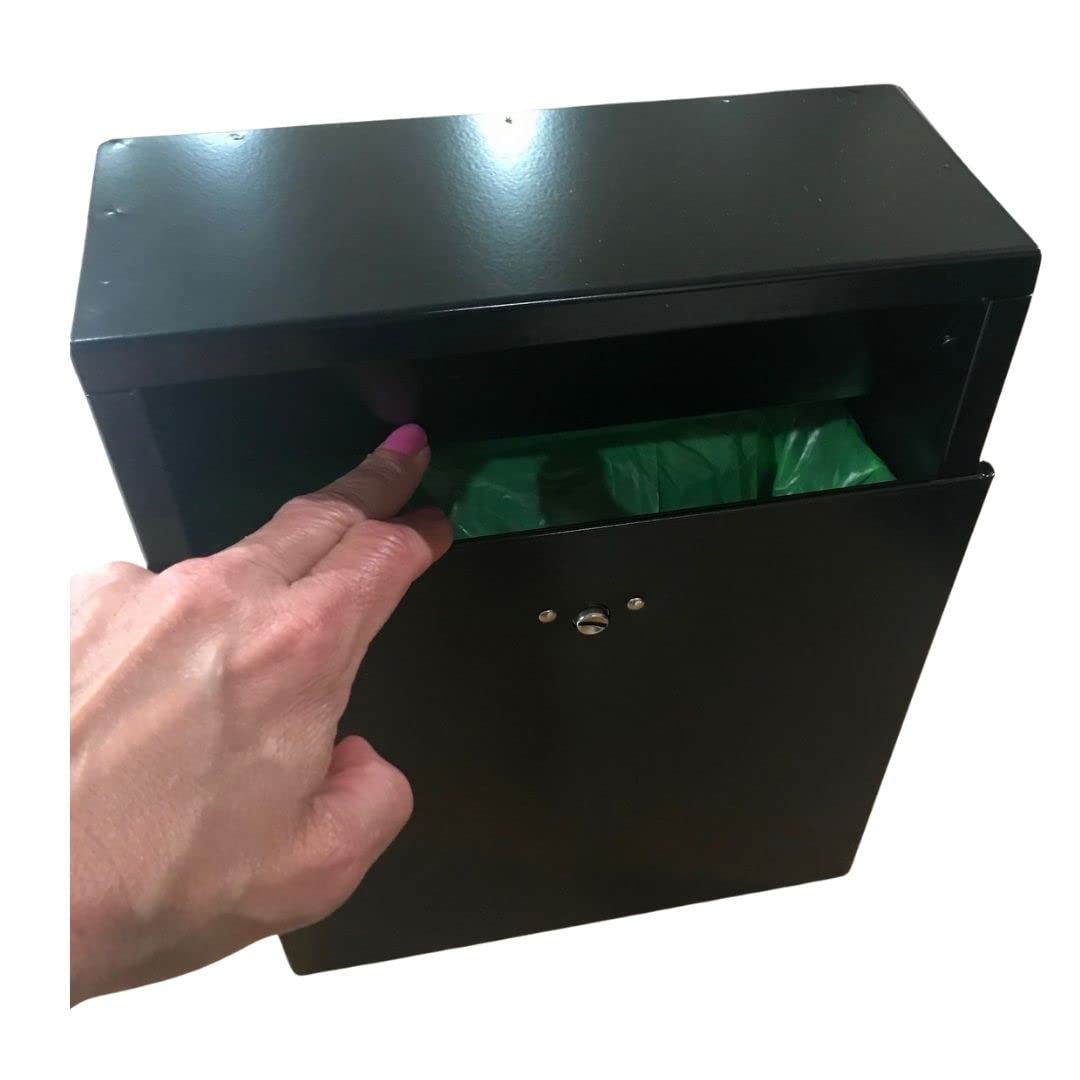 TD9200bk Sanitary Napkin Disposal Bin with Refill Liners - Wall-Mounted Feminine Hygiene Waste Container for Restrooms, Bathrooms & Public Washrooms