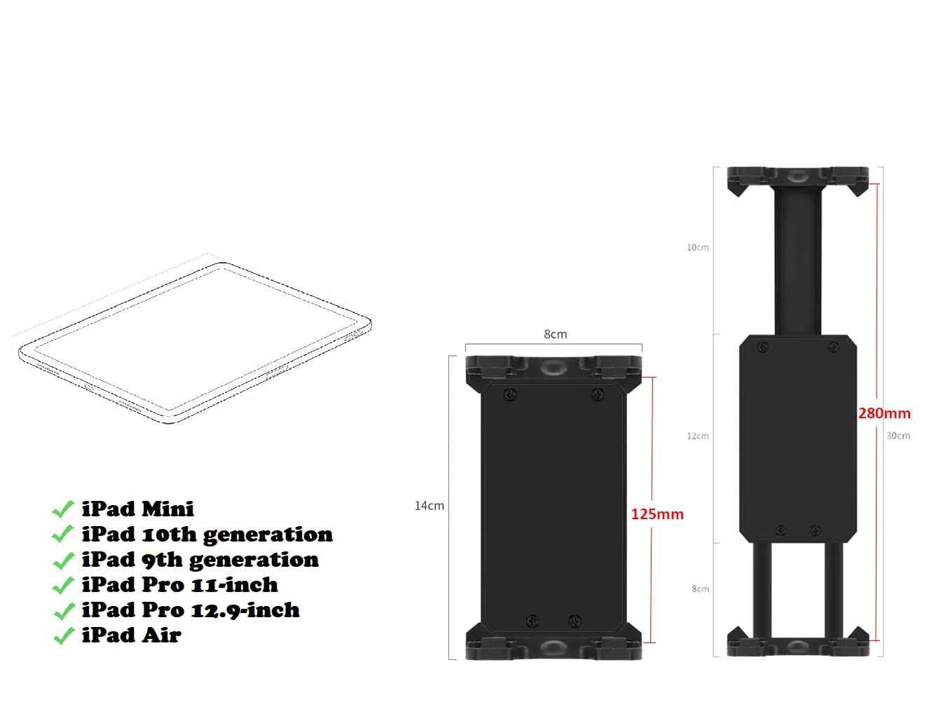 FlightPro Aviator+ Universal Yoke Mount for Smartphones & Tablets - Compatible with All iPad Models (Mini, Air, Pro) | Perfect for Flight Simulation, Cockpit Navigation & Hands-Free Viewing