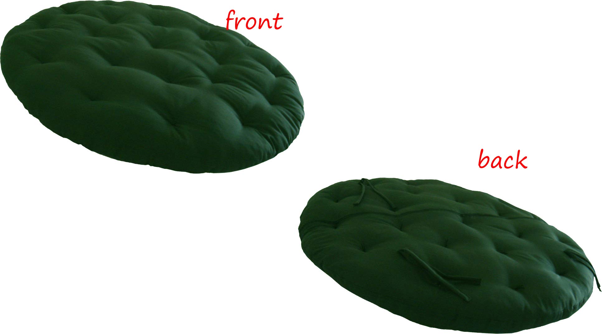 Premium D&D Futon Papasan Chair Cushion - Soft Cotton Batting Filled, Hunter Green - Perfect for Living Room, Bedroom or Reading Nook Relaxation