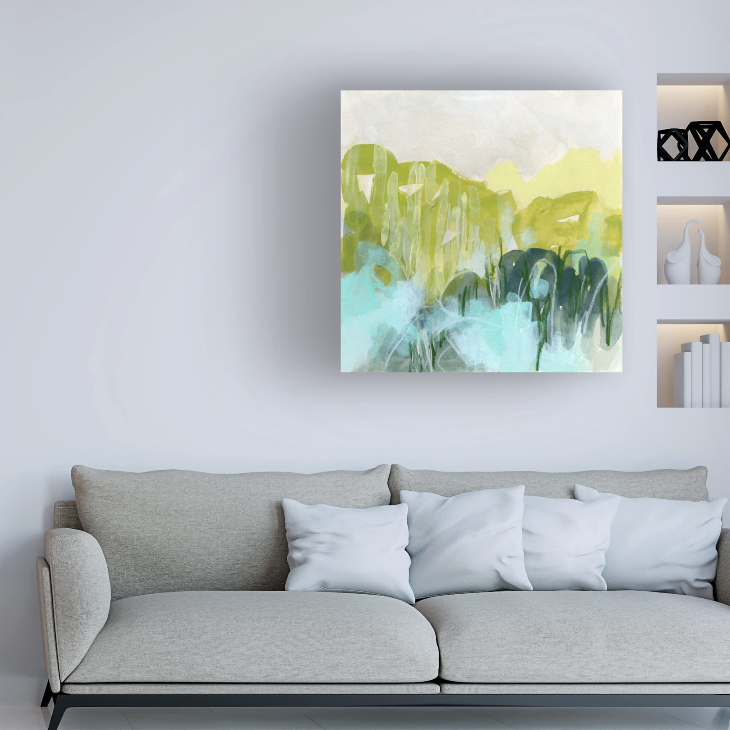June Erica Vess 'Marsh Crest I' Canvas Wall Art Print - Nature Landscape Painting for Living Room, Bedroom & Office Decor