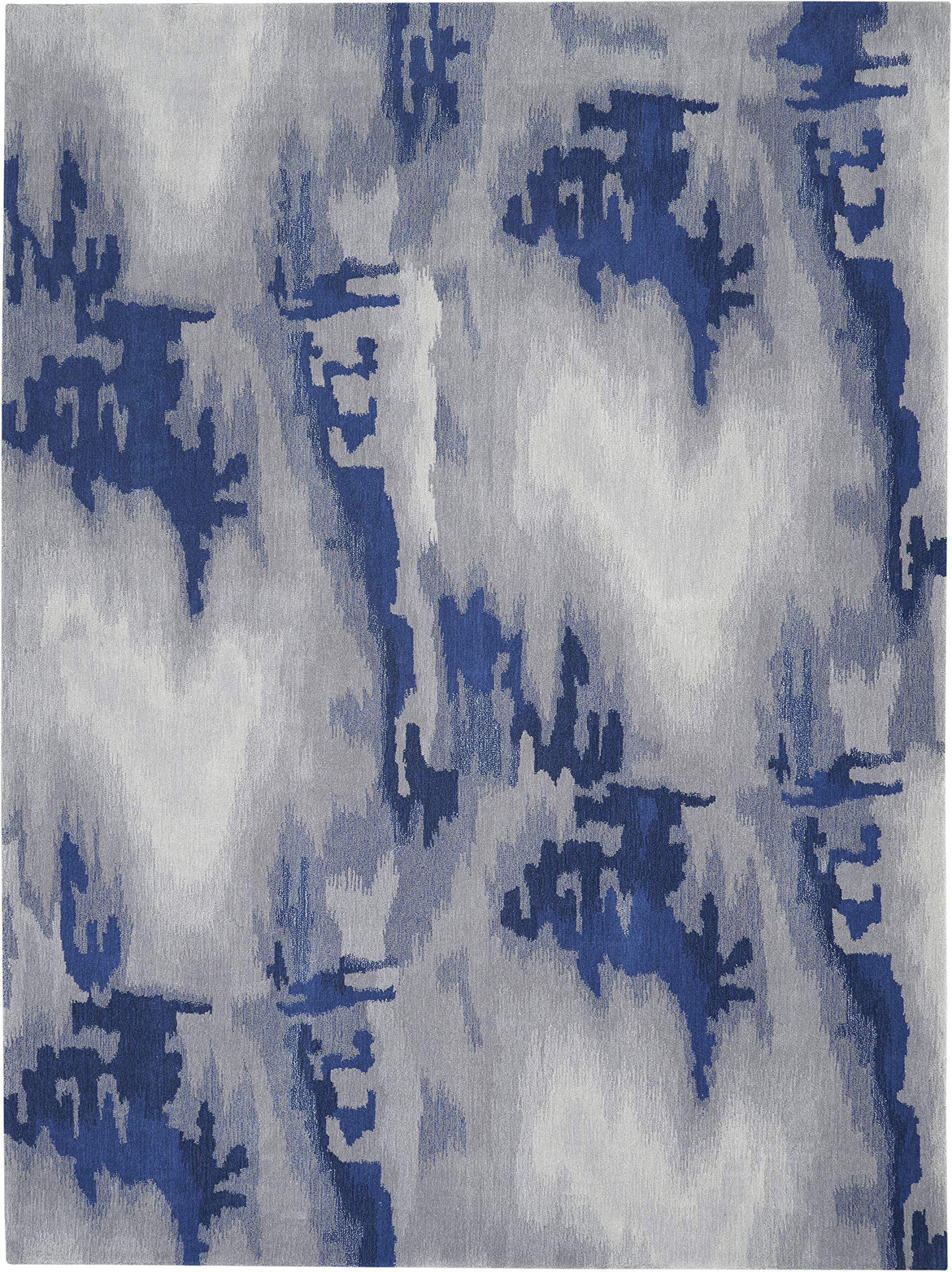 Nourison Symmetry Abstract Grey/Blue 8'6