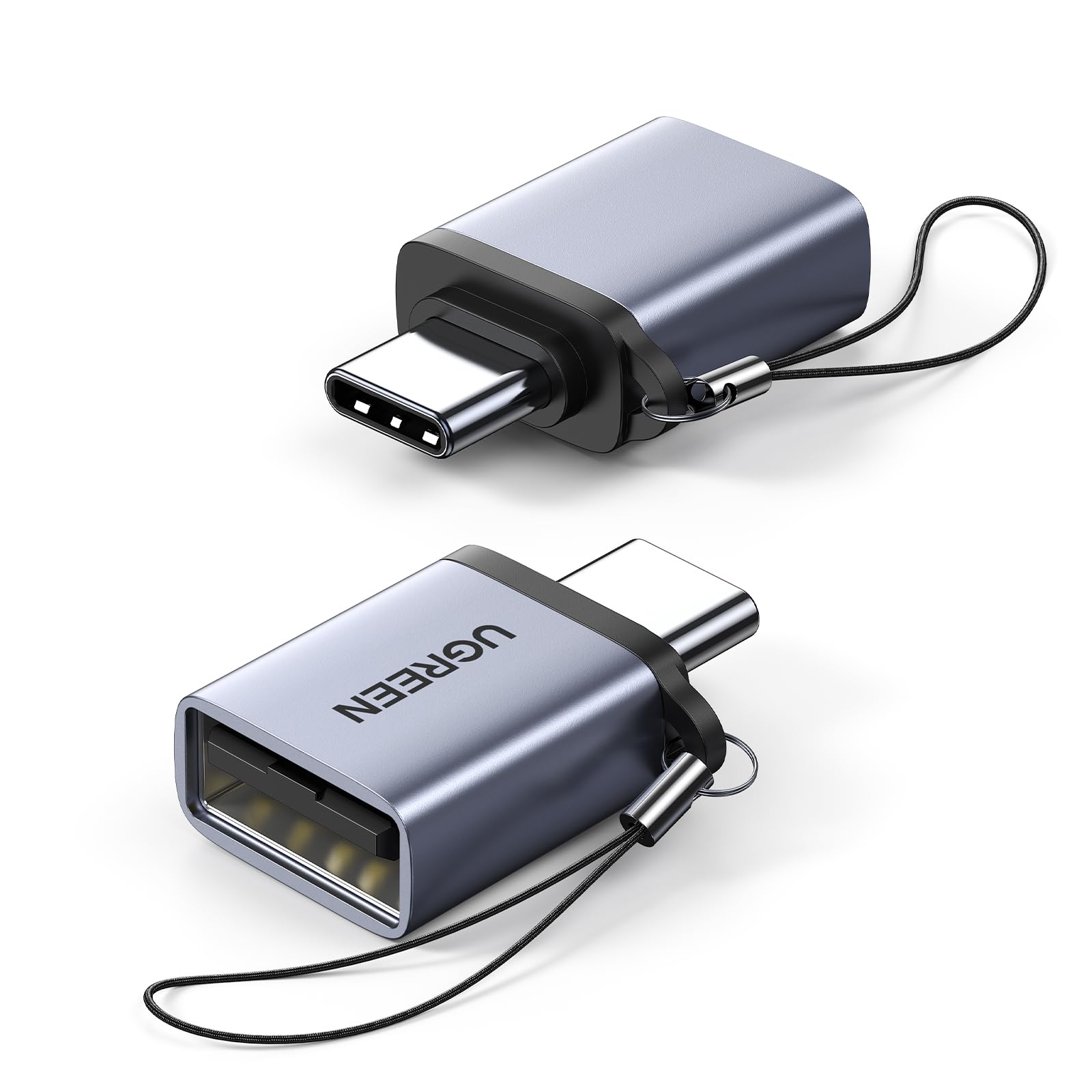 UGREEN USB C to USB 3.0 Adapter (2 Pack) - USB Type C Male to USB Female Converter for MacBook Pro/Air, iPhone 15, iPad Pro - Thunderbolt 3 Compatible - Perfect for Data Transfer & Charging Devices