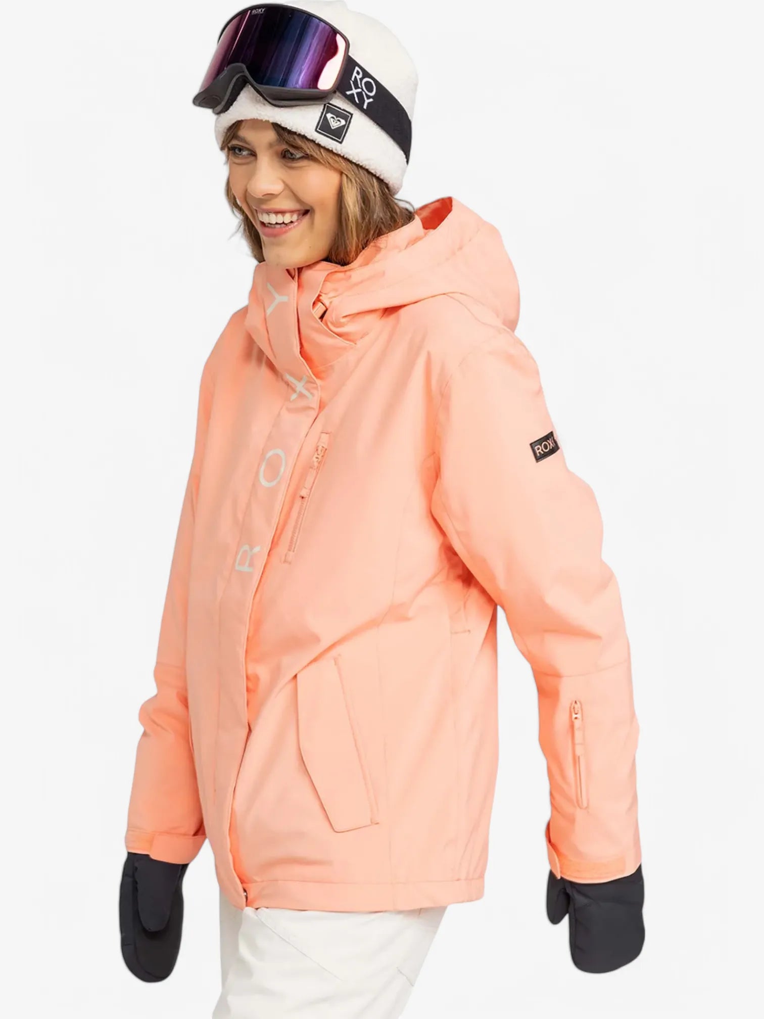 Roxy Jetty Solid NP Coral Snow Jacket - Women's Waterproof Winter Coat for Skiing, Snowboarding & Cold Weather Adventures