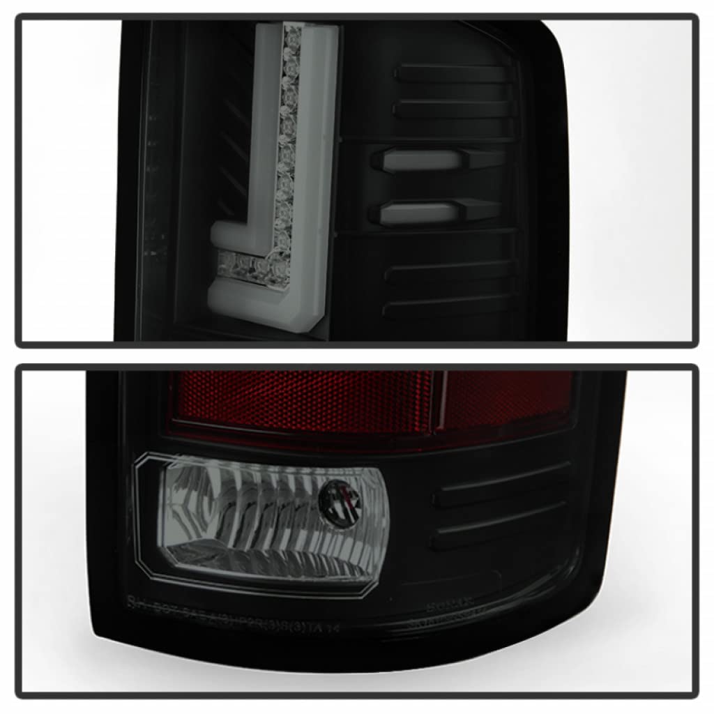 GMC Sierra 2500/3500 HD 2014-2016 LED Tail Lights Pair - Black Smoke (ALT-YD-GS14-LBLED-BSM) | Upgrade Your Truck's Style & Safety | Perfect for Night Driving & Custom Builds