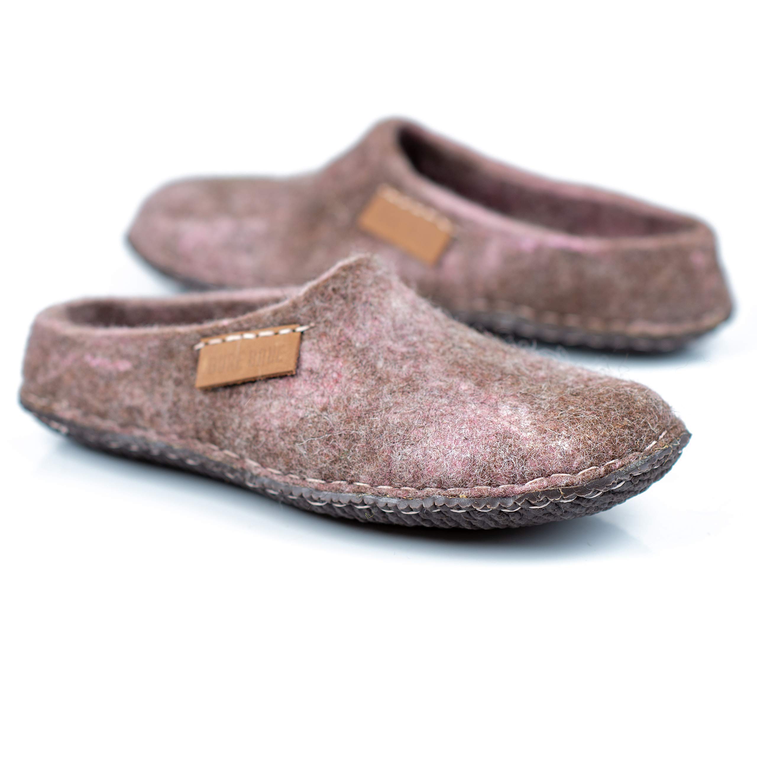 Cozy Women's Wool Slippers with Non-Slip Rubber Sole - Perfect House Shoes for Winter & Mother's Day Gift Idea - Great for Indoor Comfort, Lounging & Cold Weather Wear