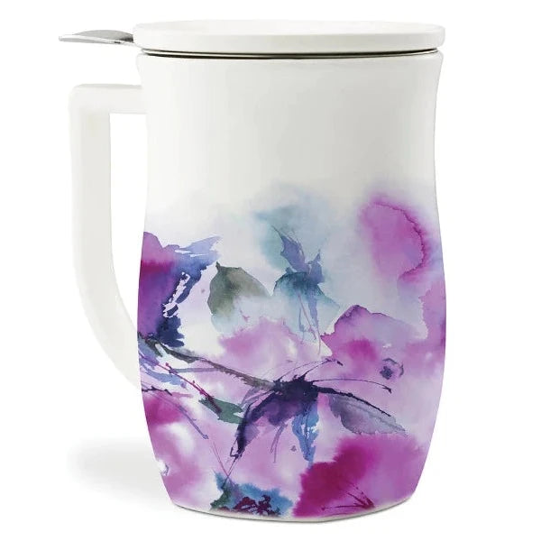 Tea Forte Fiore Infuser Cup - Premium Loose Leaf Tea Brewing Cup with Elegant Floral Design | Perfect for Home, Office & Gift Giving