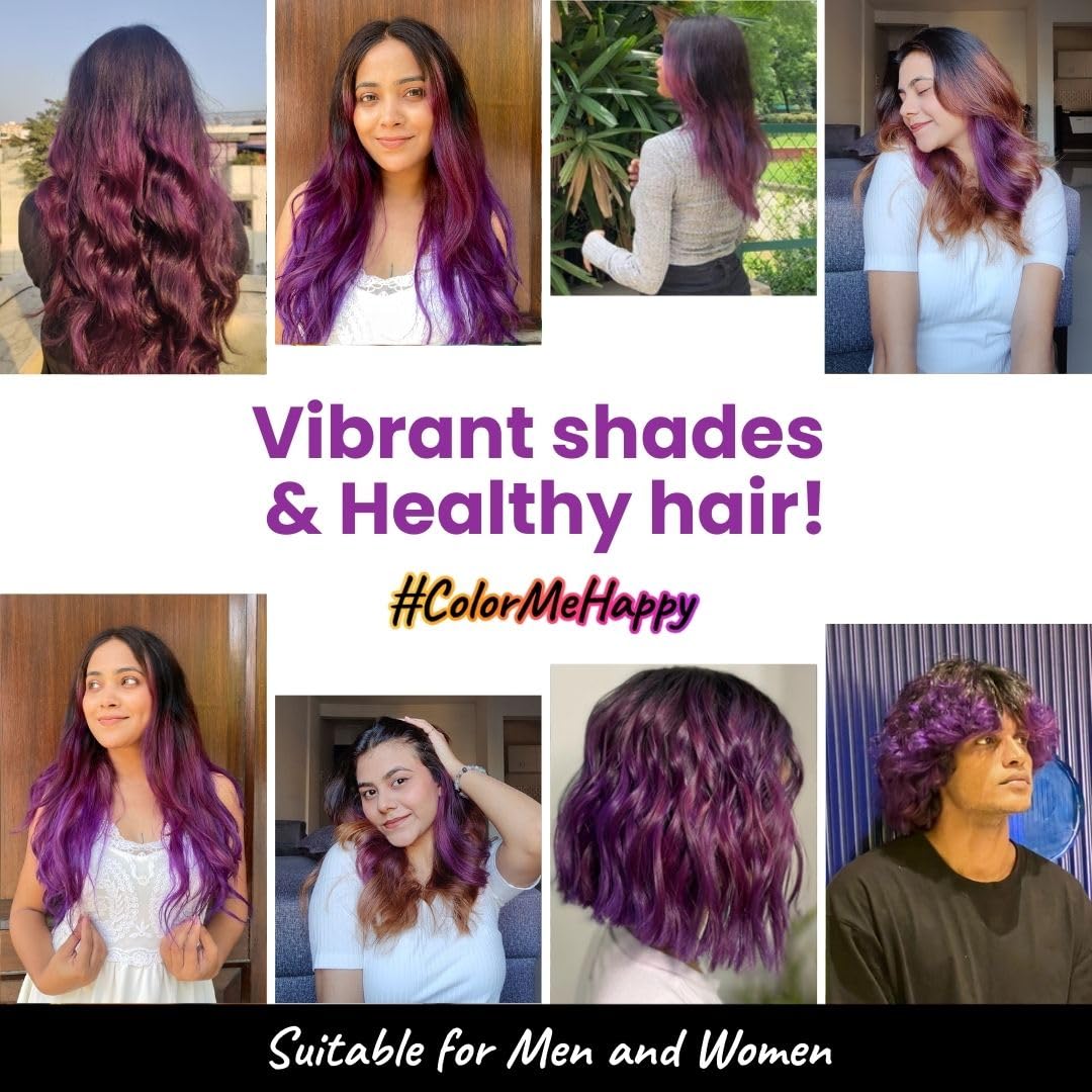 2.Oh! Italian Purple Hair Color DIY Kit - Semi-Permanent Hair Dye with Bleach & Plex for Women & Men | Lightening Kit with Argan Oil | Perfect for Salon-Quality Highlights at Home | Party, Cosplay & Fashion Looks