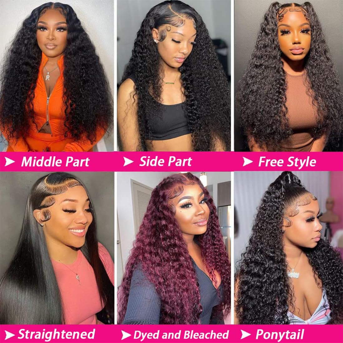 13x6 HD Transparent 250 Density Water Wave Lace Front Wigs Human Hair - Glueless Pre Plucked Pre Cut Deep Wave Full Lace Frontal Wig with Baby Hair (Natural Black, 28 Inch) - Perfect for Daily Wear, Cosplay, and Special Occasions