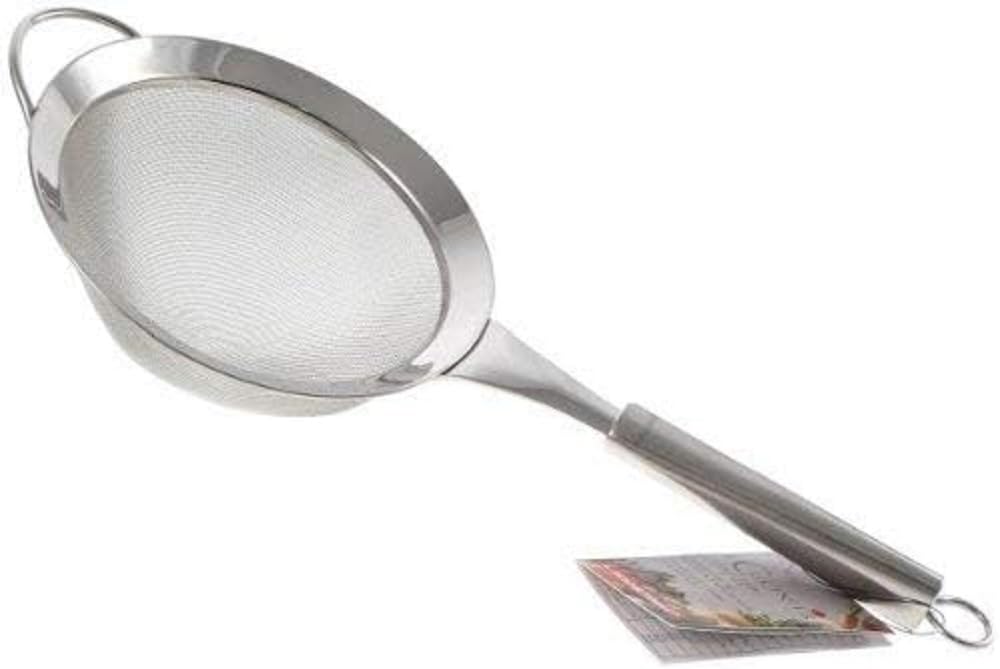 Lagostina 20cm Stainless Steel Strainer - Fine Mesh Kitchen Colander for Pasta, Vegetables & Fruits - Durable & Easy to Clean Cooking Tool for Home Chefs