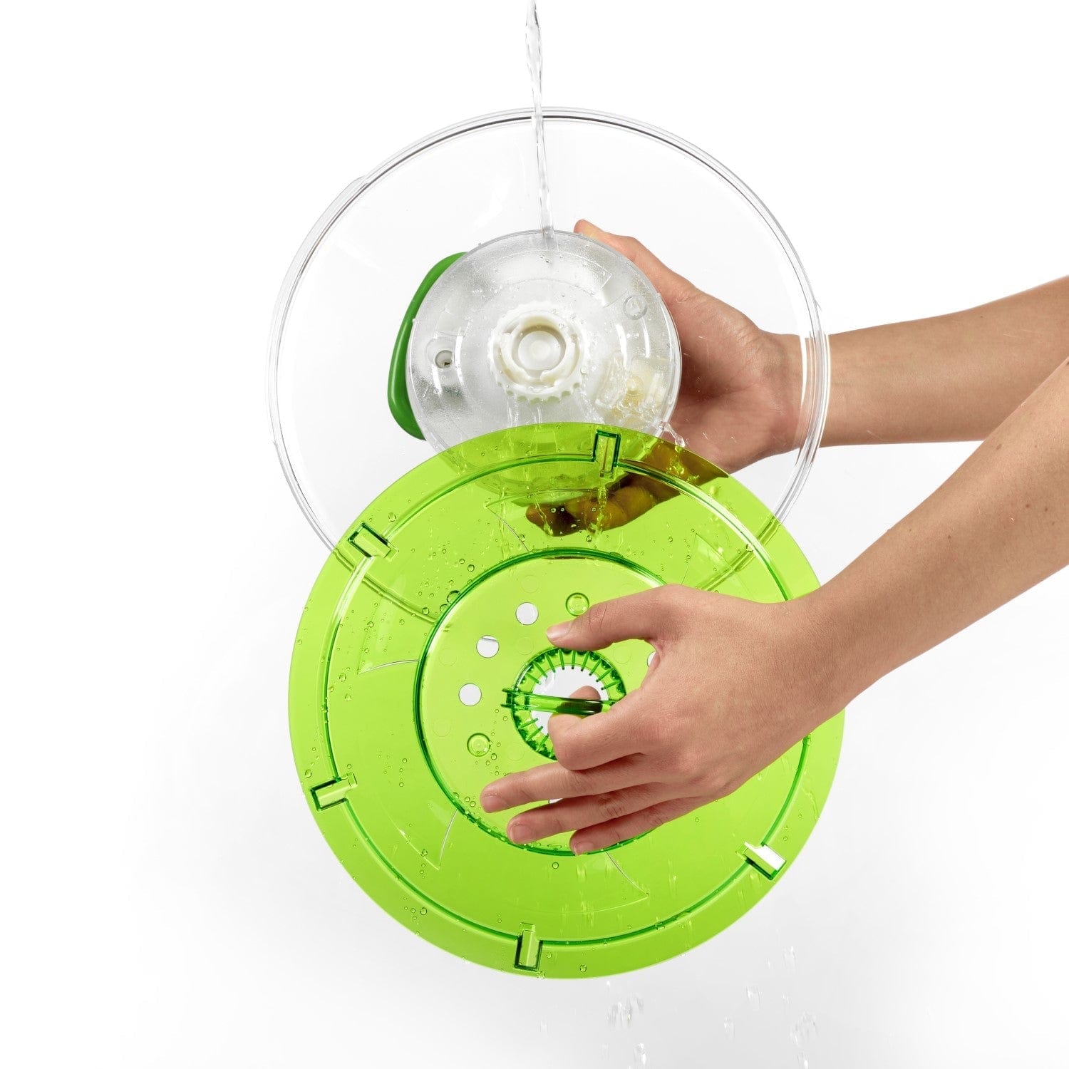 Zyliss Easy Spin 2 Aquavent Salad Spinner - Large Capacity Kitchen Gadget for Washing & Drying Lettuce, Greens, Herbs - Perfect for Meal Prep, Healthy Eating & Fresh Salads