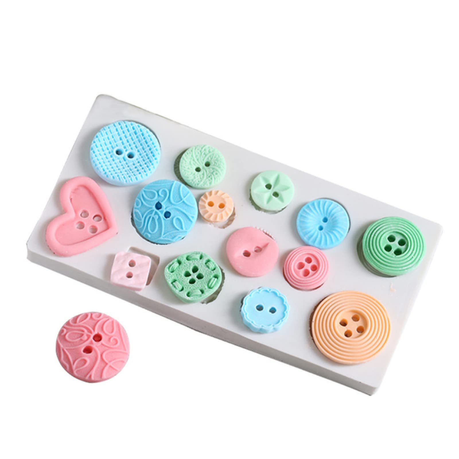 Premium Fondant Molds for Chocolate & Cake Decorating - Button Shape Silicone Baking Tools for DIY Cookies, Fudge, Clay & Plaster Crafts - Perfect for Birthday Parties, Wedding Cakes & Home Baking Projects