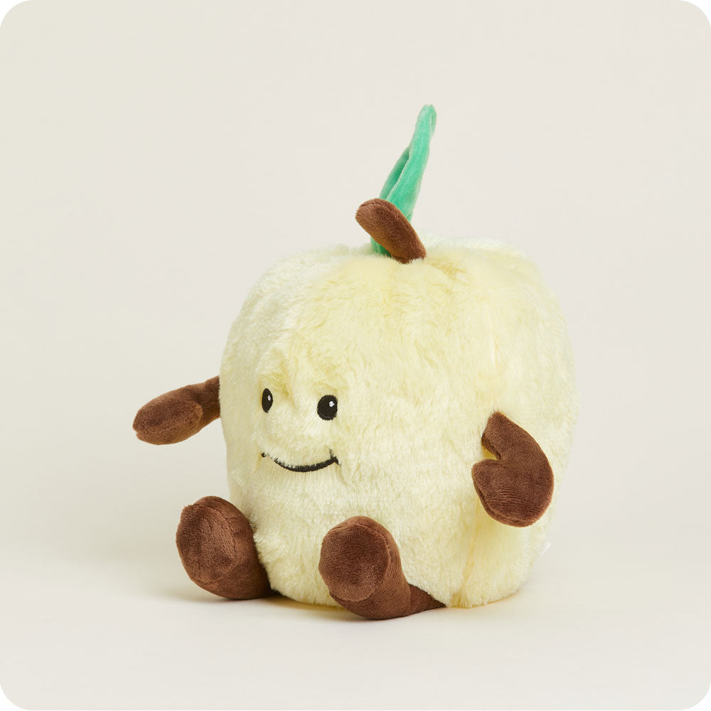 Golden Apple Warmies - Microwaveable Heating Plush for Pain Relief & Comfort - Perfect for Kids, Adults & Seniors - Use for Cramps, Muscle Aches & Stress Relief at Home or Office
