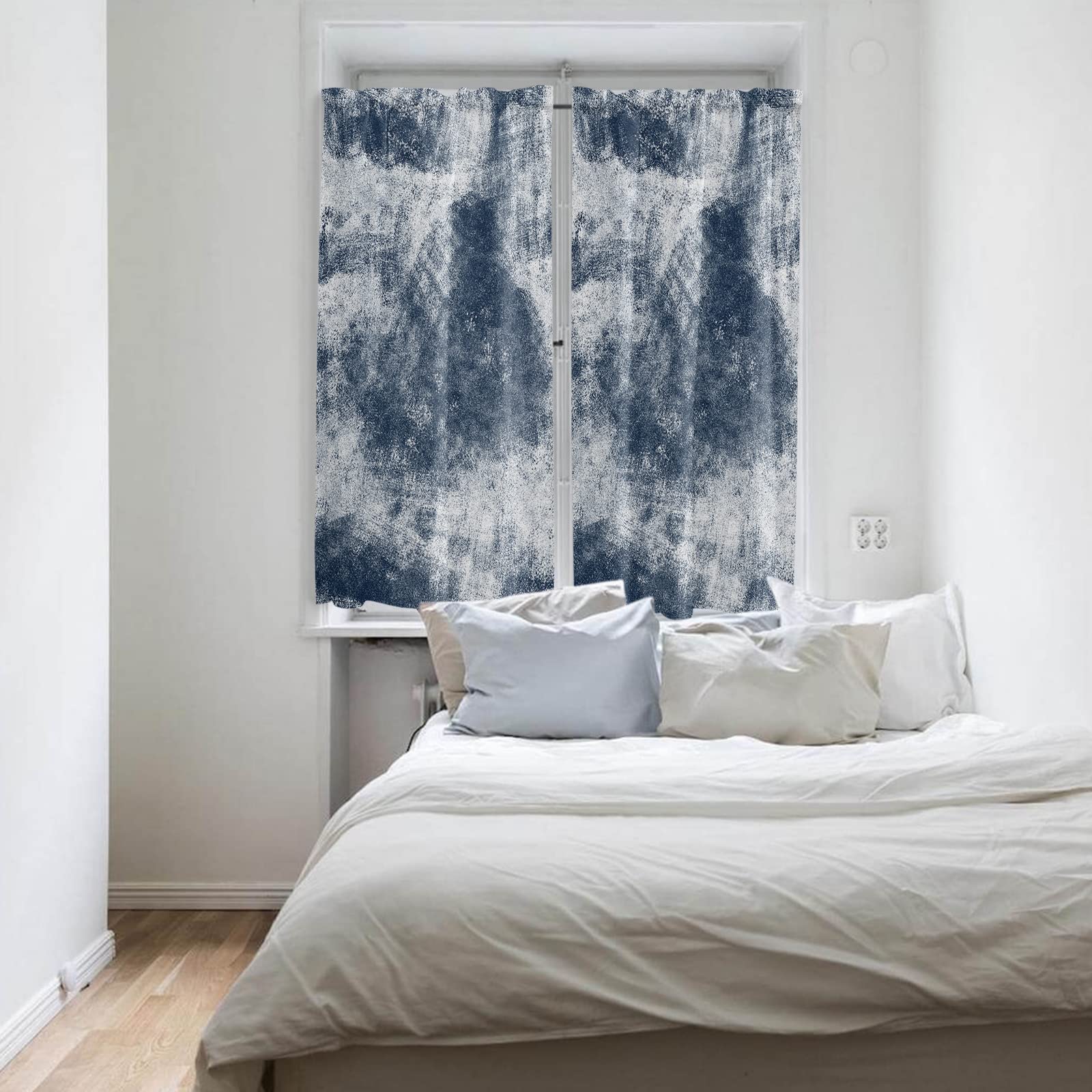 Blue Grey Kitchen Curtains 63