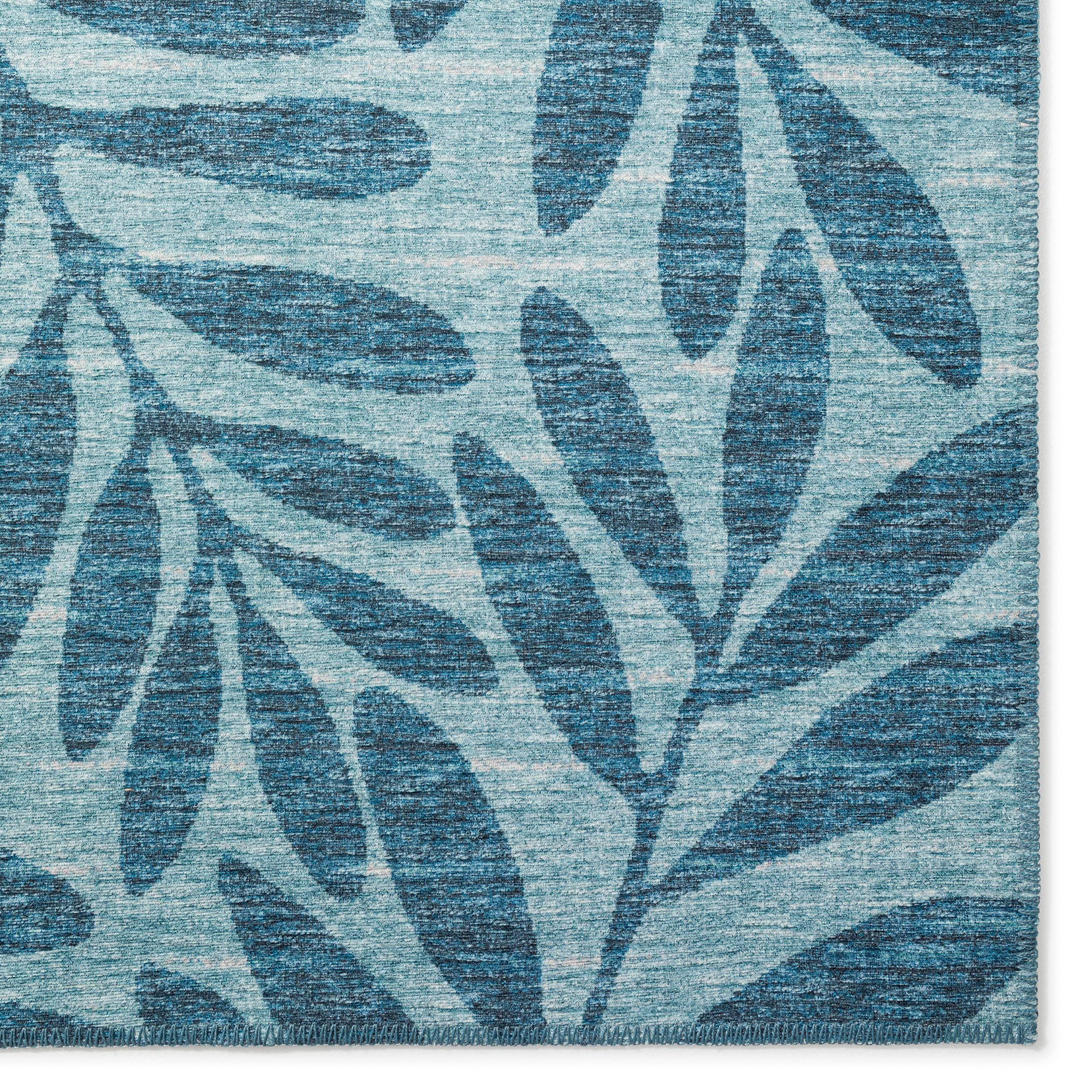 Addison Rugs Yuma AYU35 Blue 8' x 8' Square Area Rug - Soft Plush Carpet for Living Room, Bedroom, Dining Room & Home Decor