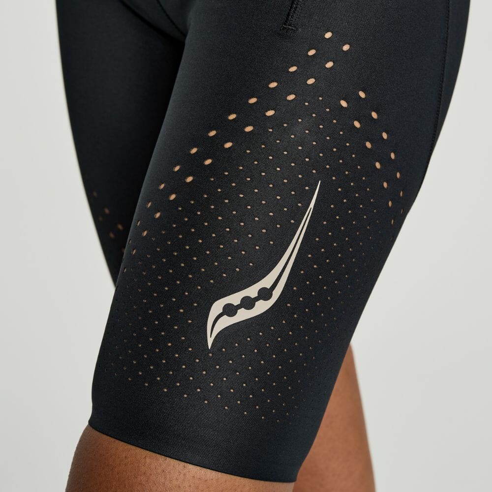 Saucony Women's Pinnacle 8 Running Tight Shorts - High-Waisted Compression Workout Shorts for Yoga, Gym & Activewear