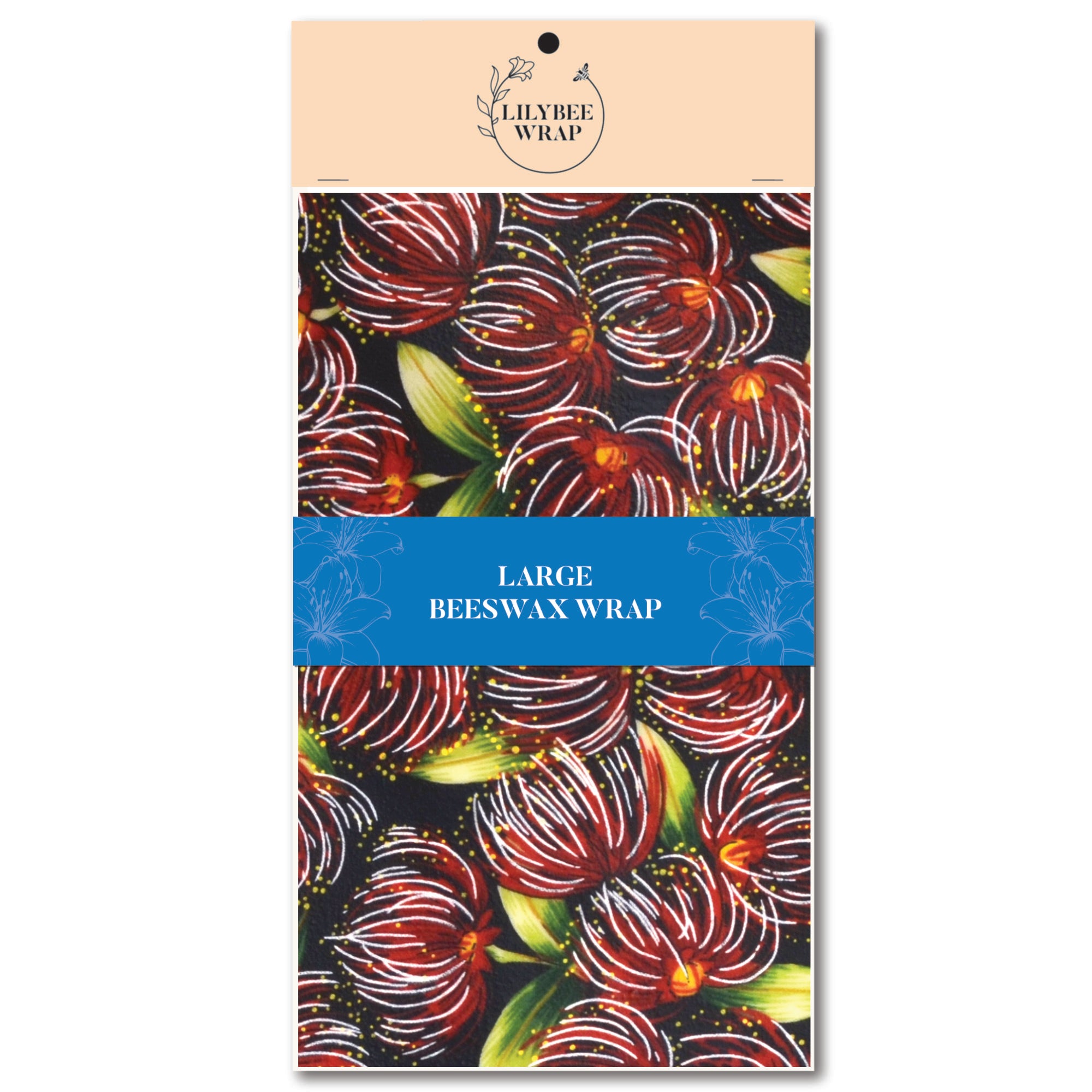 Eco-Friendly Large Beeswax Food Wrap - Reusable & Sustainable Food Storage for Sandwiches, Fruits & Cheese - Perfect for Picnics, Lunch Boxes & Zero Waste Kitchen