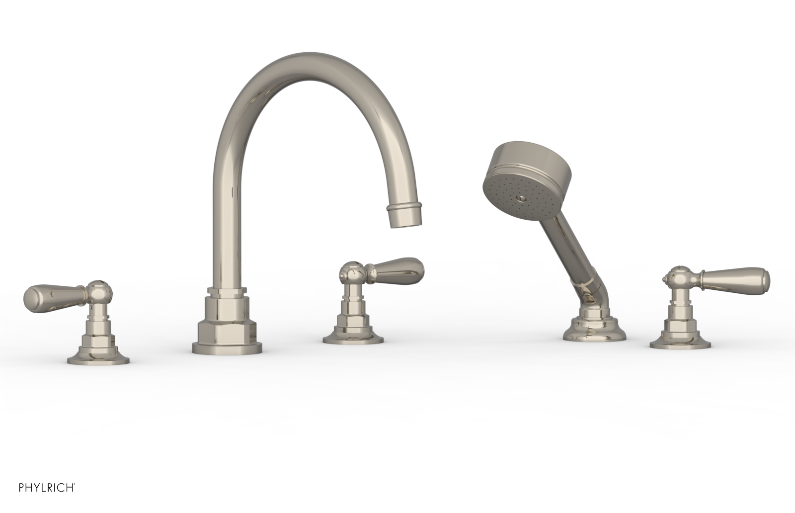 Jamestown Deck Tub Set with Hand Shower & Lever Handles - 165