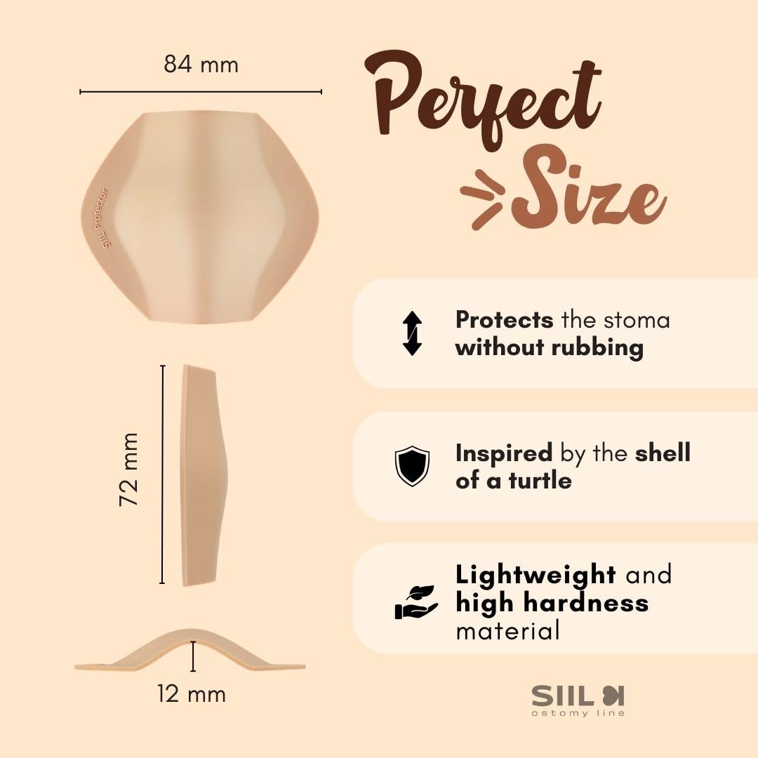 SIIL Stoma Guard Shield for Ostomy Bags - Protective Cover for Colostomy & Ileostomy Supplies | Universal Fit for All Ostomy Products | Ideal for Swimming, Sports & Daily Activities