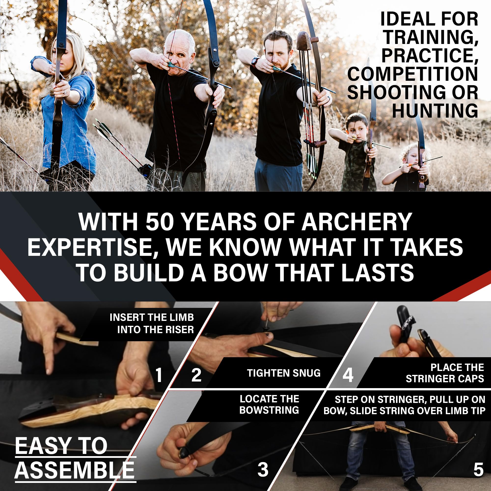 Spyder Takedown Recurve Bow 62