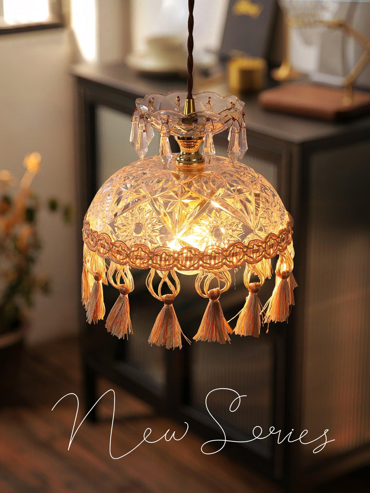 Modern Bowl Tassel Pendant Light - Elegant Hanging Chandelier for Dining Room, Kitchen Island, Bedroom & Living Room Decor