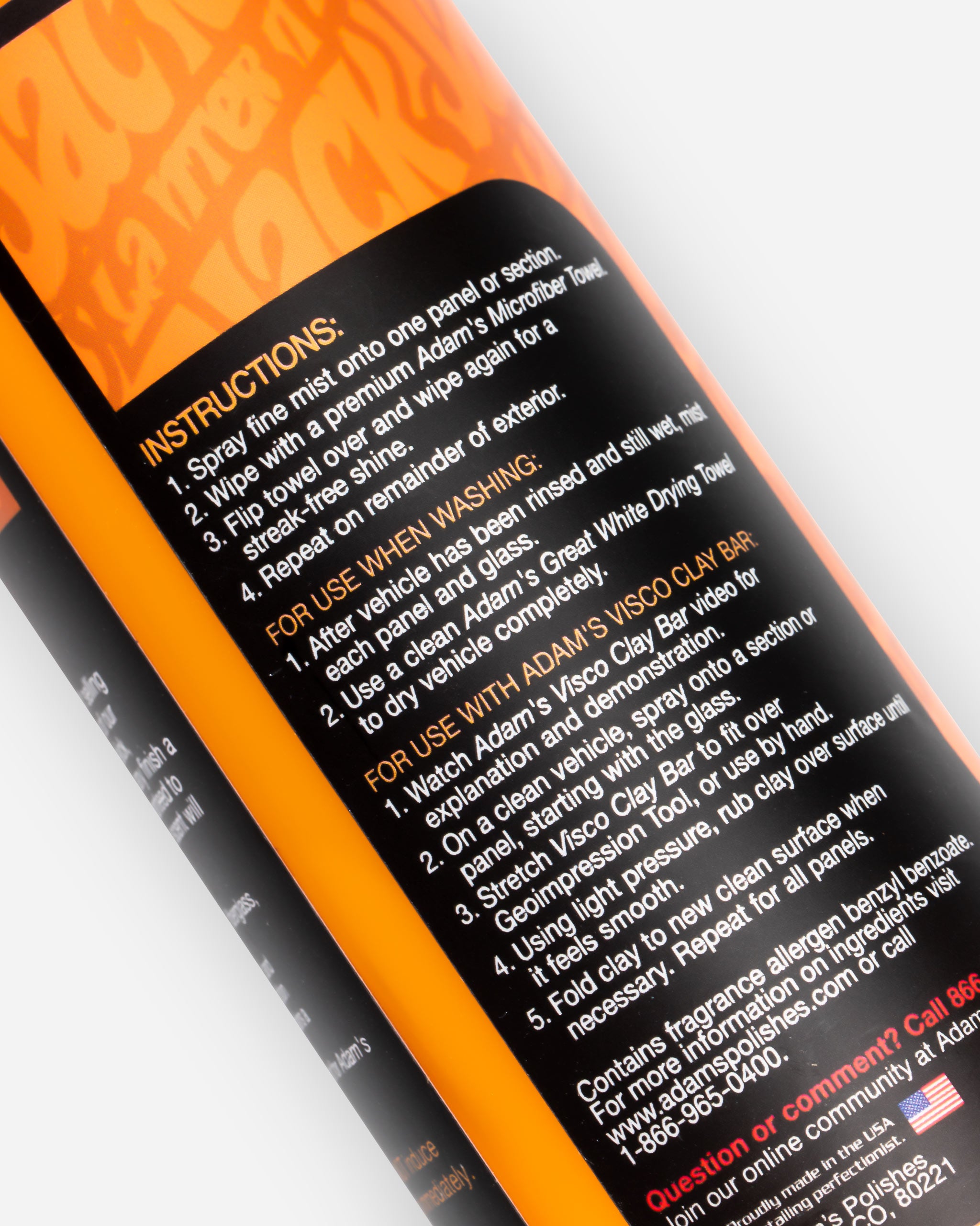 Adam's Jack o' Lantern Detail Spray - Premium Car Detailing Spray for Halloween Decorations & Pumpkin Carving - Perfect for Auto Detailing, Pumpkin Preservation & Holiday Decor