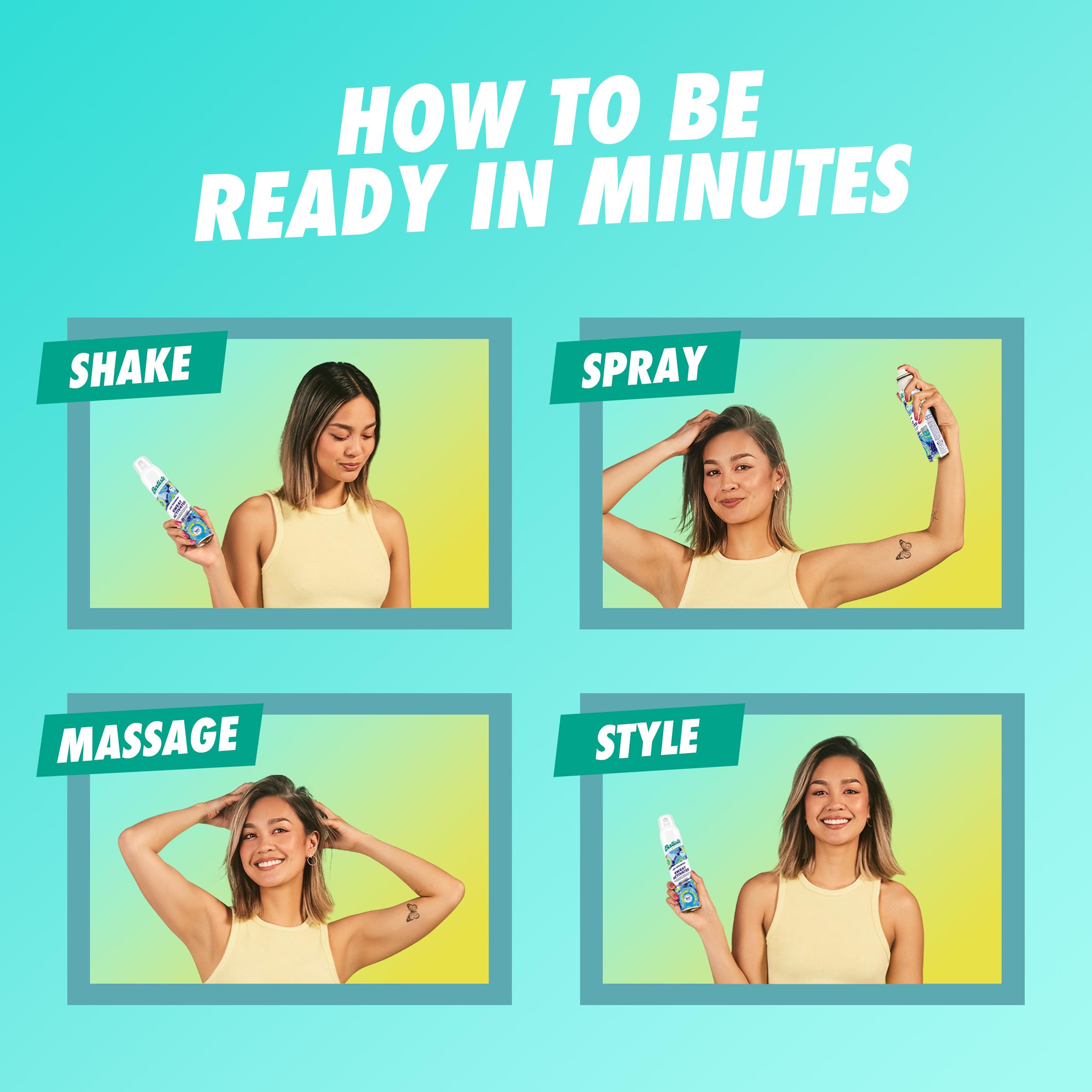 Batiste Dry Shampoo for Blonde Hair - 6.35oz Volumizing & Refreshing Spray - Travel Size, Oil Absorbing & Instant Hair Refresh - Perfect for Busy Mornings, Gym Sessions & On-The-Go Touch Ups (Packaging May Vary)