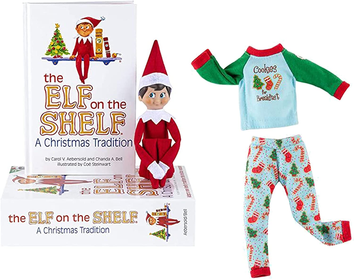 Elf on The Shelf Christmas Tradition Box Set - Blue Eyed Elf, Storybook & Yummy Cookies PJ's Claus Couture Accessories Bundle | Holiday Decor, Family Tradition, Christmas Eve Fun