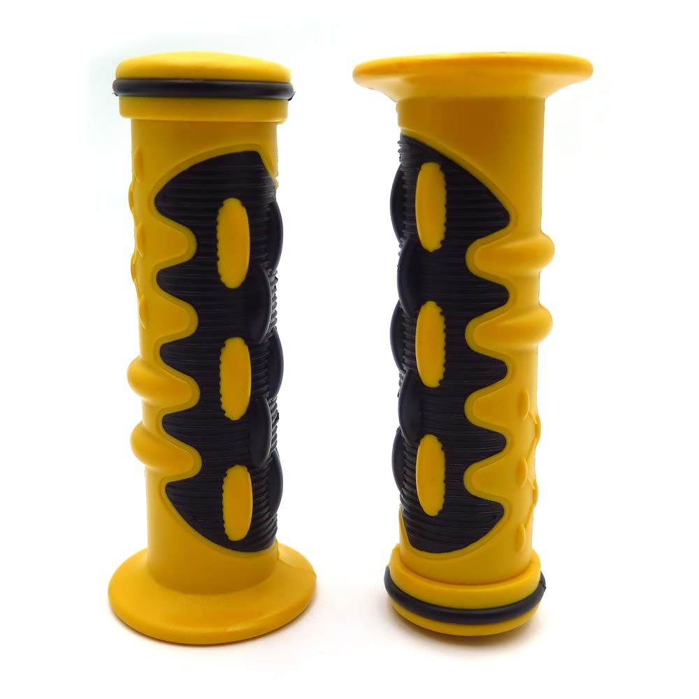 HTTMT XH4076-YELLOW-22 22mm Gel Hand Grips for Motorcycle & ATV - Comfort Ride
