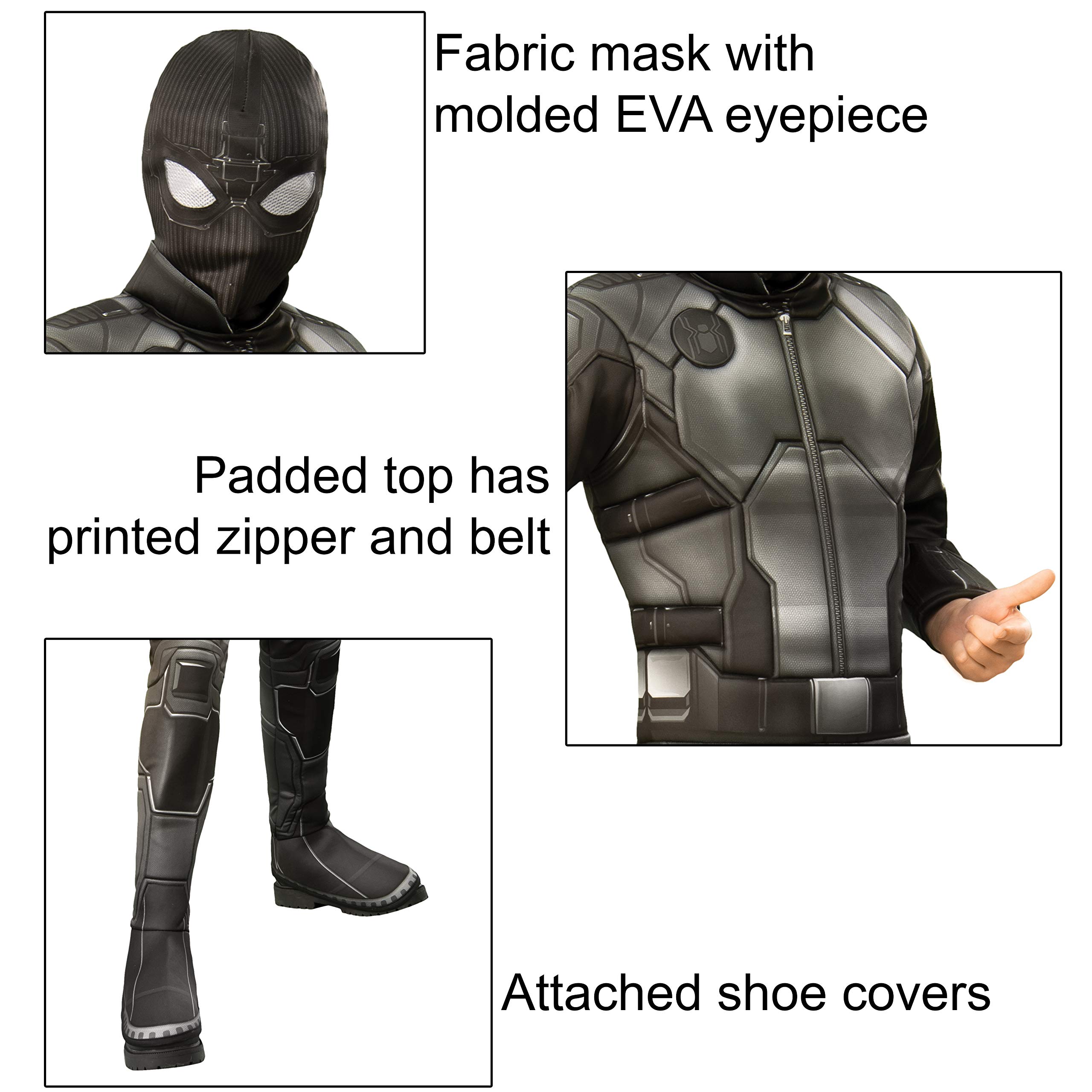 Marvel Spider-Man Far From Home Deluxe Stealth Costume & Mask for Kids - Official Licensed Halloween Cosplay Outfit | Perfect for Halloween, Cosplay, and Superhero Parties