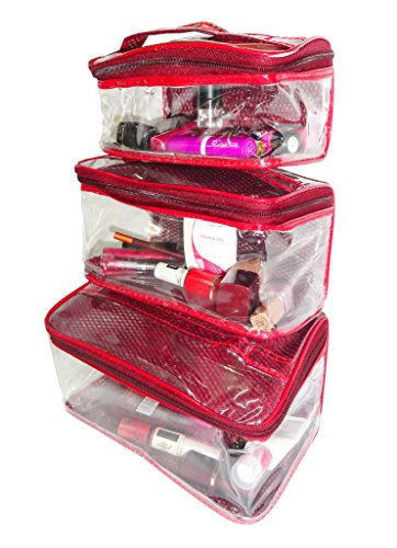 Atorakushon® Fabric Multipurpose Makeup Pouch - Cosmetic & Jewelry Organizer, Travel Toiletry Bag, Wardrobe Storage Box (Maroon) - Perfect for Travel, Home Vanity & Gift Giving