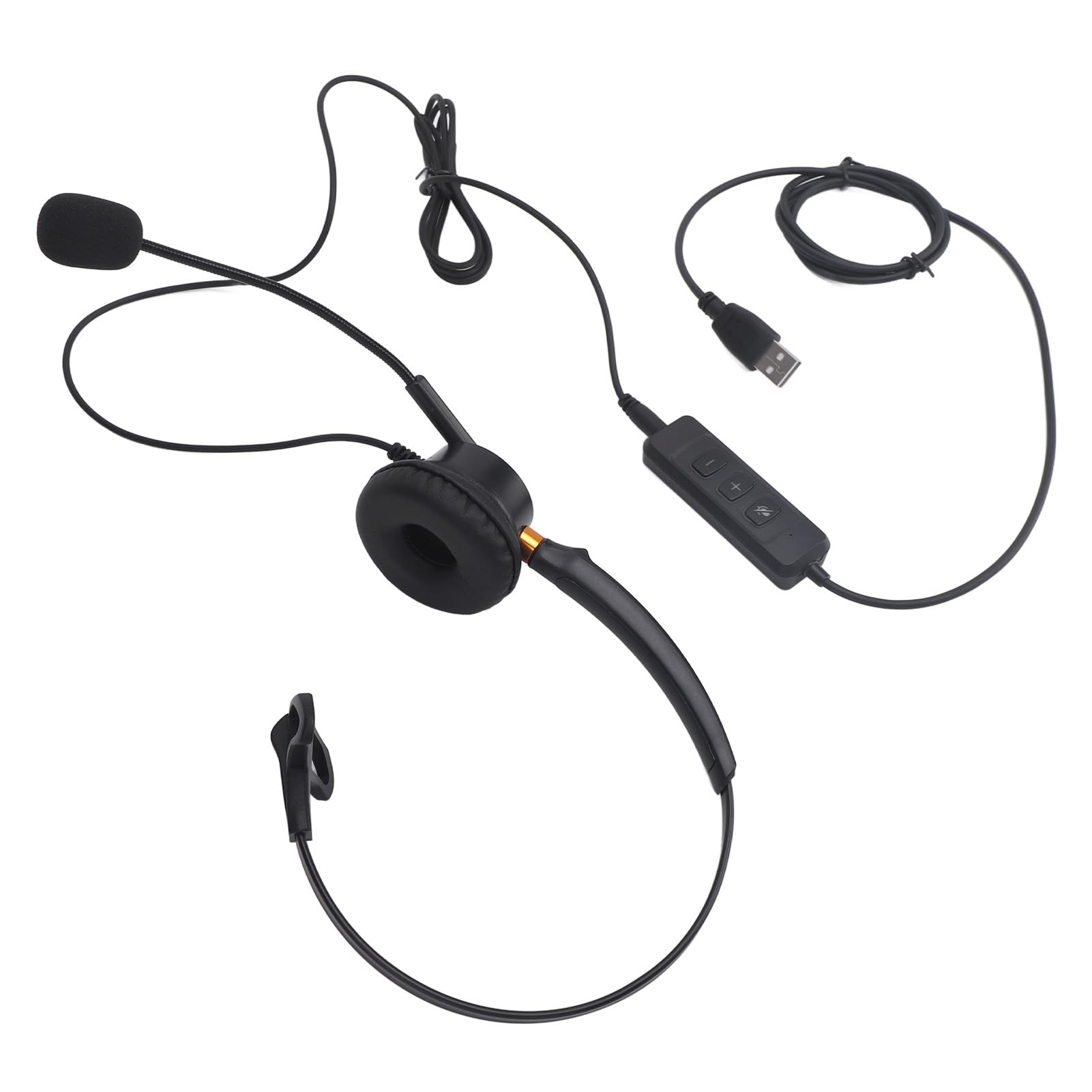 Best Customer Service Headset with Microphone - Lightweight USB Telephone Headset for Call Center & VOIP Phone - Perfect for Remote Work, Office Calls & Online Meetings