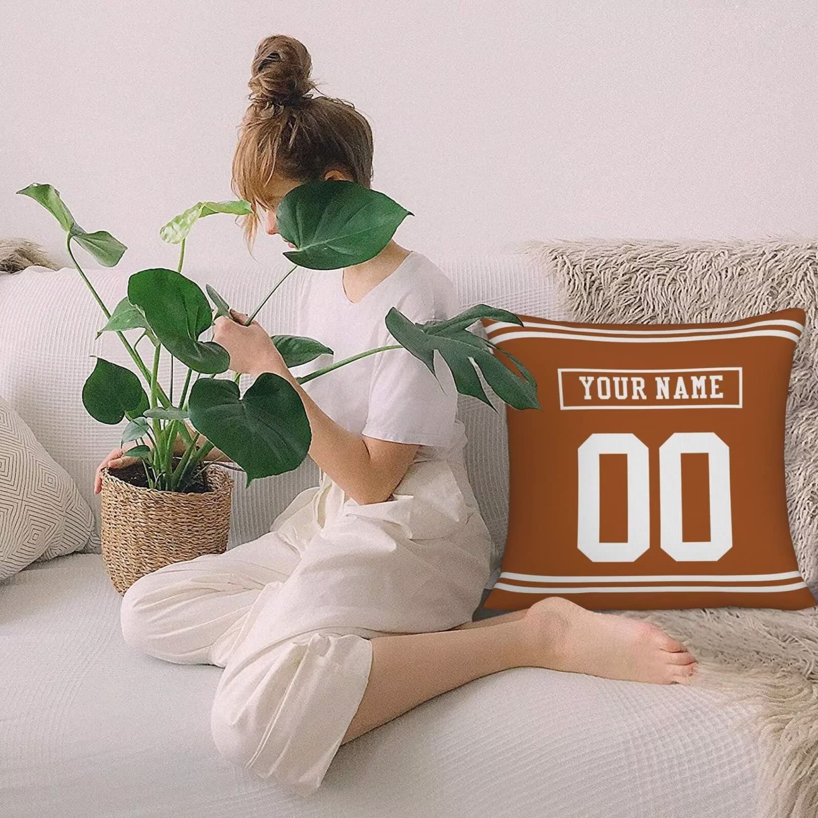 Custom University Football Pillow Cases (2-Pack) - Personalized with Any Name & Number - 18
