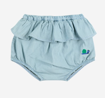 BOBO CHOSES Funny Snail Bloomer Baby Pants - Soft Cotton Shorts for Boys & Girls (6-18 Months) - Perfect for Playtime, Summer Outfits & Casual Wear