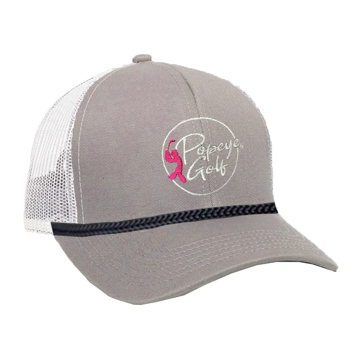 Popeye Golf Adjustable Snapback Trucker Hat - Breathable Mesh & Rope Design for Men and Women - Perfect for Golf, Outdoor Sports, and Casual Wear