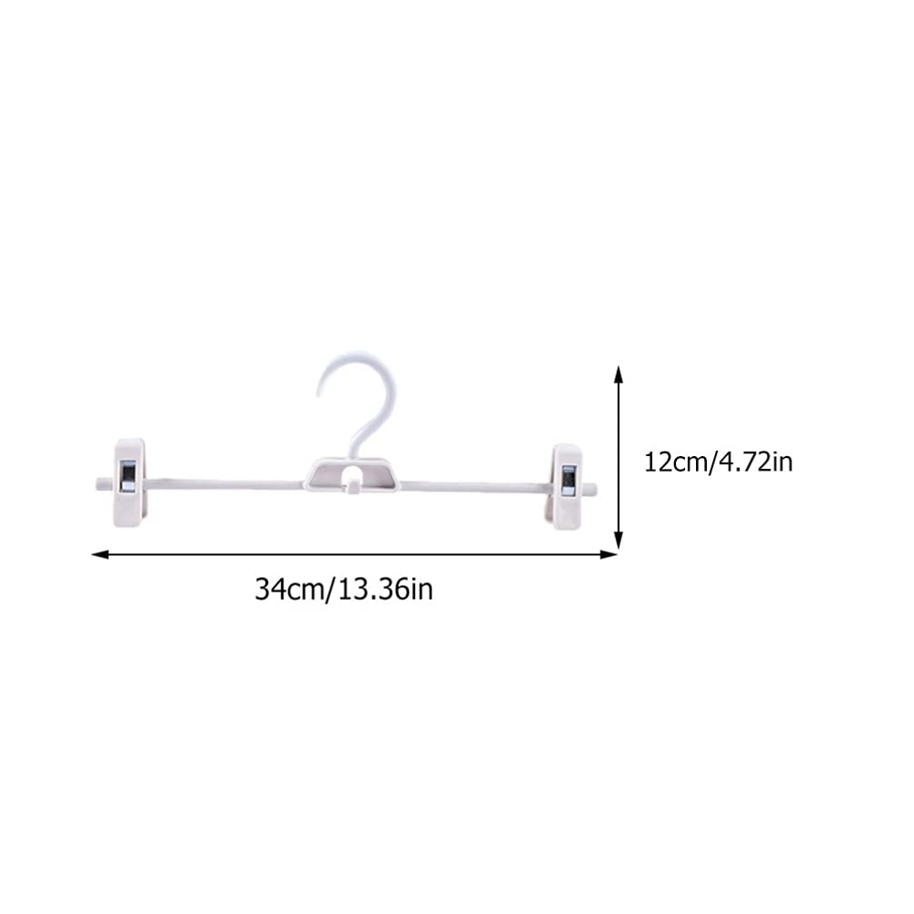 10-Pack Metal Pants Hangers with Non-Slip Clips - Space Saving Closet Organizer for Trousers, Skirts, Ties & Towels - Durable Clothes Hooks for Wardrobe Storage and Laundry Room Organization