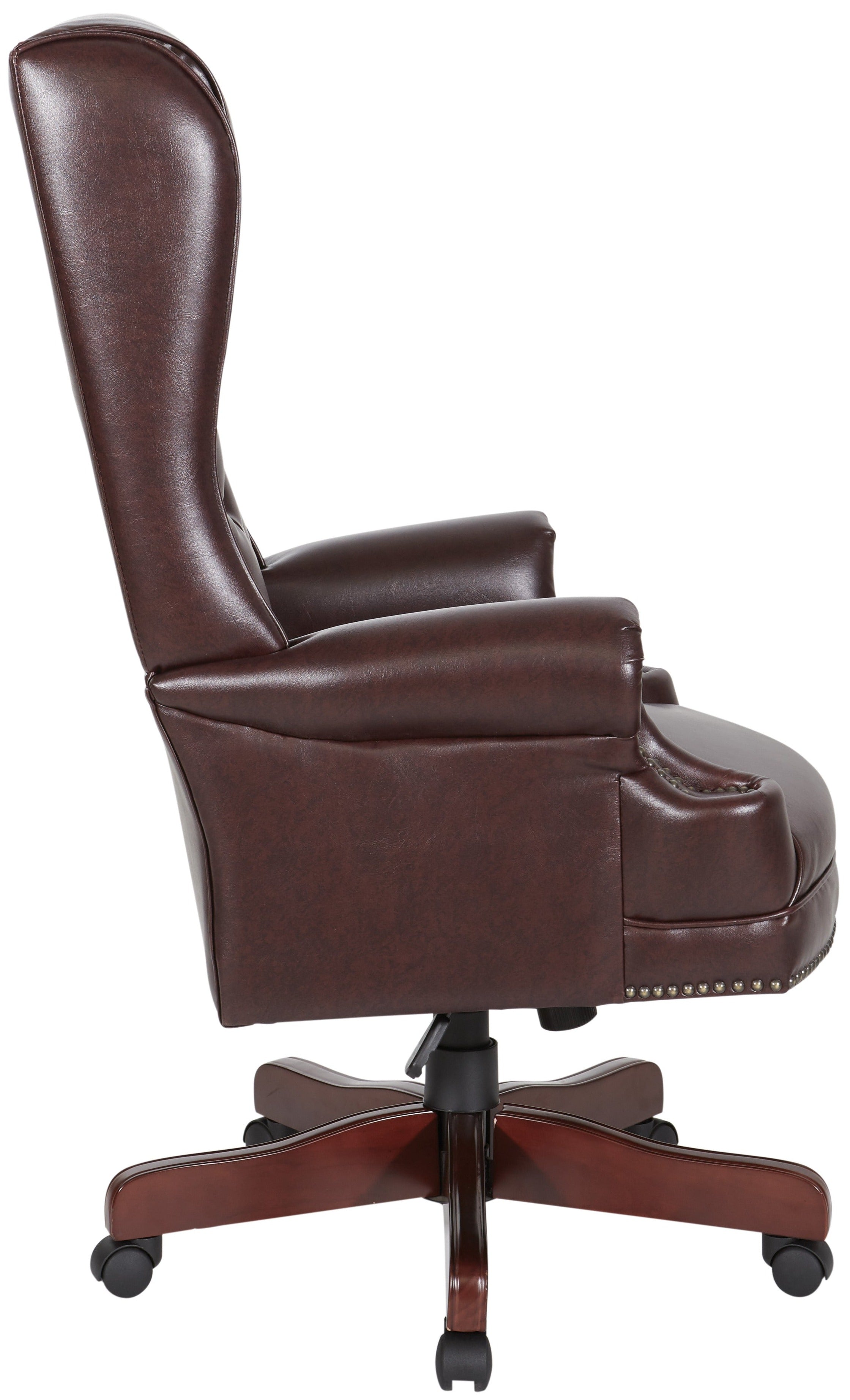 Premium Executive Office Chair - Ergonomic High Back Leather Desk Chair with Lumbar Support [TEX228] for Home Office, Conference Room & Professional Workspace