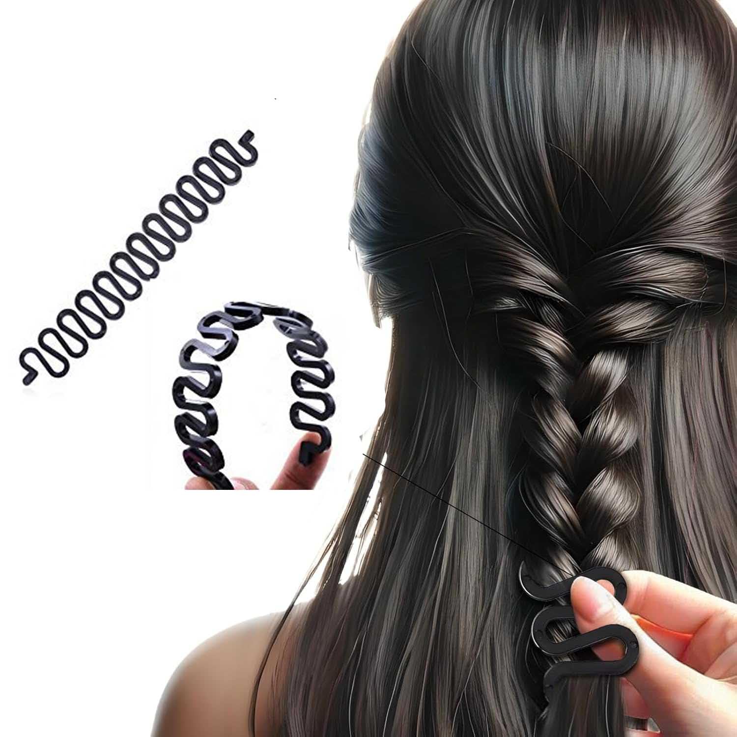 Natth Set of 5 Hair Bun Makers - Hair Styling Tools for Women & Girls (Black) | Perfect for Updos, Ponytails & Everyday Hairstyles