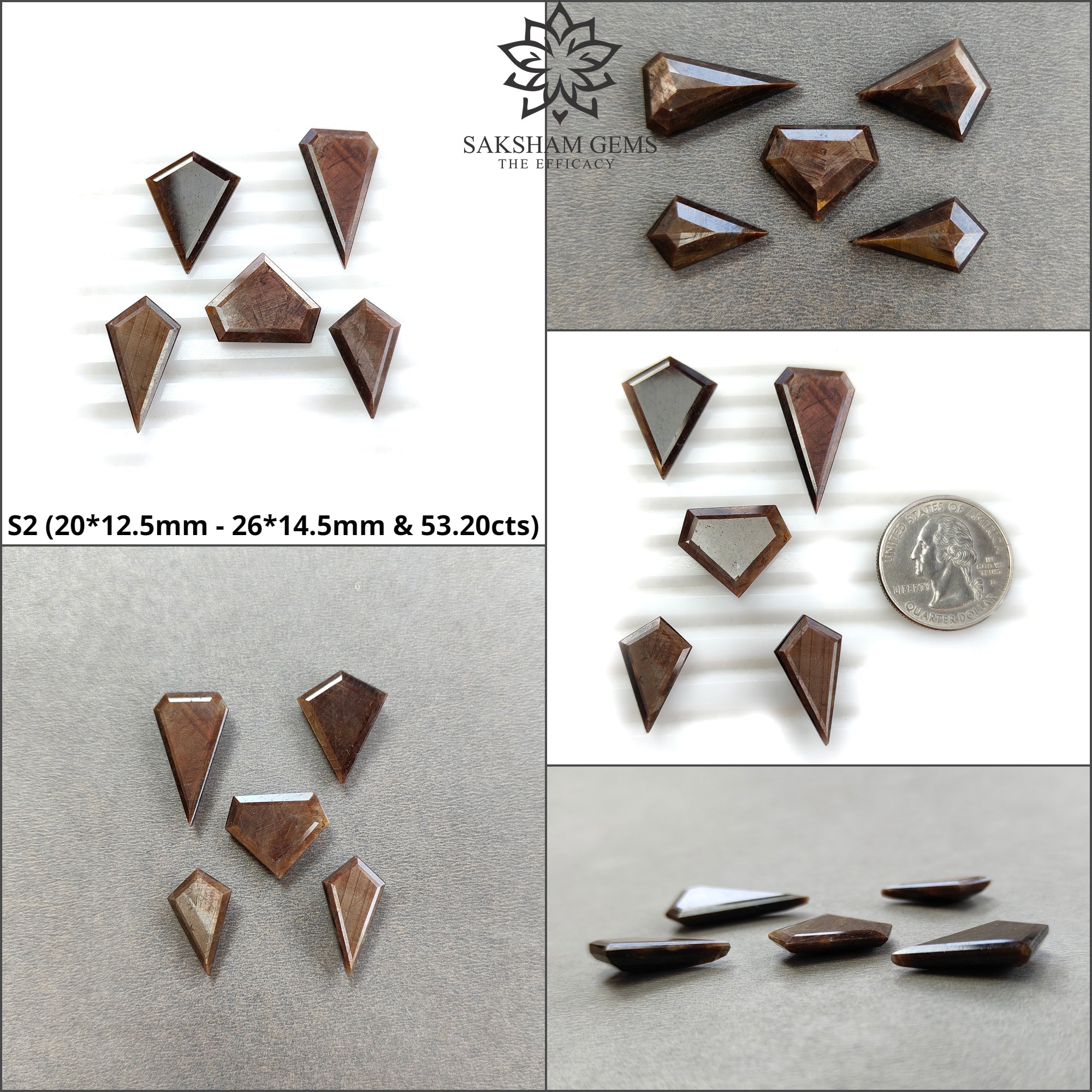 Natural Untreated Golden Brown Chocolate Sapphire Gemstone - Triangle Cut Uneven Shape for Jewelry Making, Engagement Rings & Unique Gifts