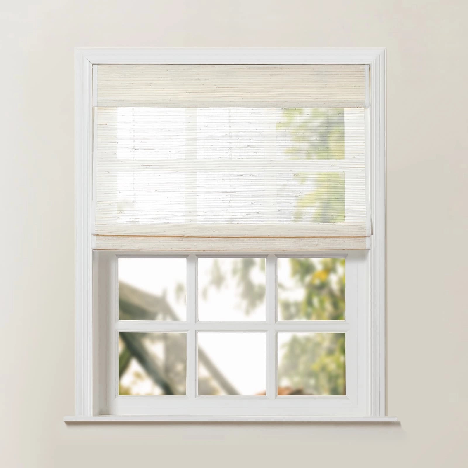 Rae Natural Ramie Jute Woven Wood Window Shades - Series D | Eco-Friendly Bamboo Blinds for Living Room, Bedroom & Office Privacy