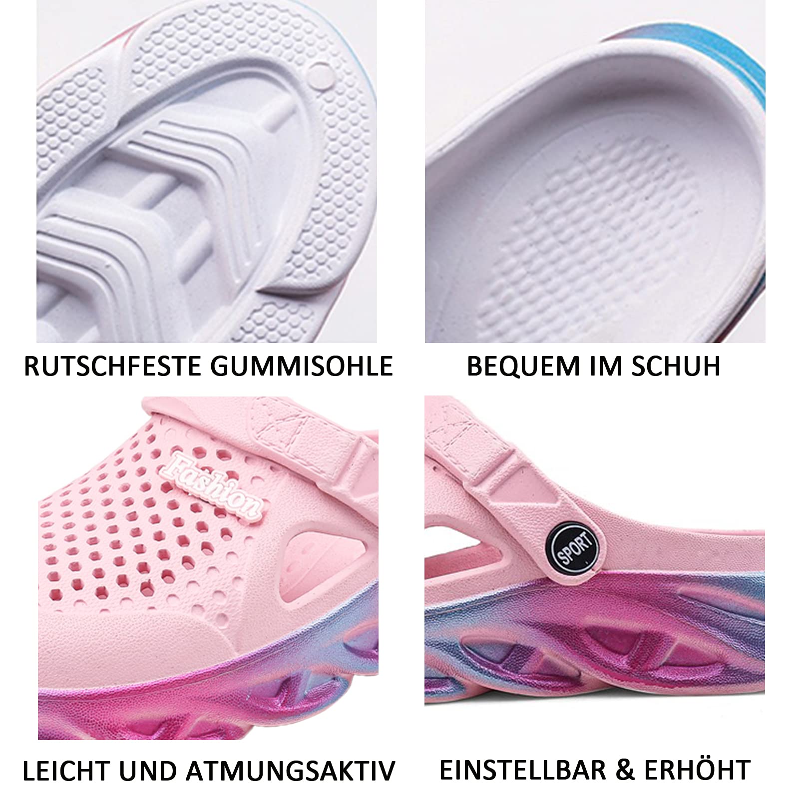CYian Women's & Men's Anti-Slip Water Sandals - Summer Garden Mules Clogs with Arch Support | Perfect for Beach, Pool, Yoga & Outdoor Activities