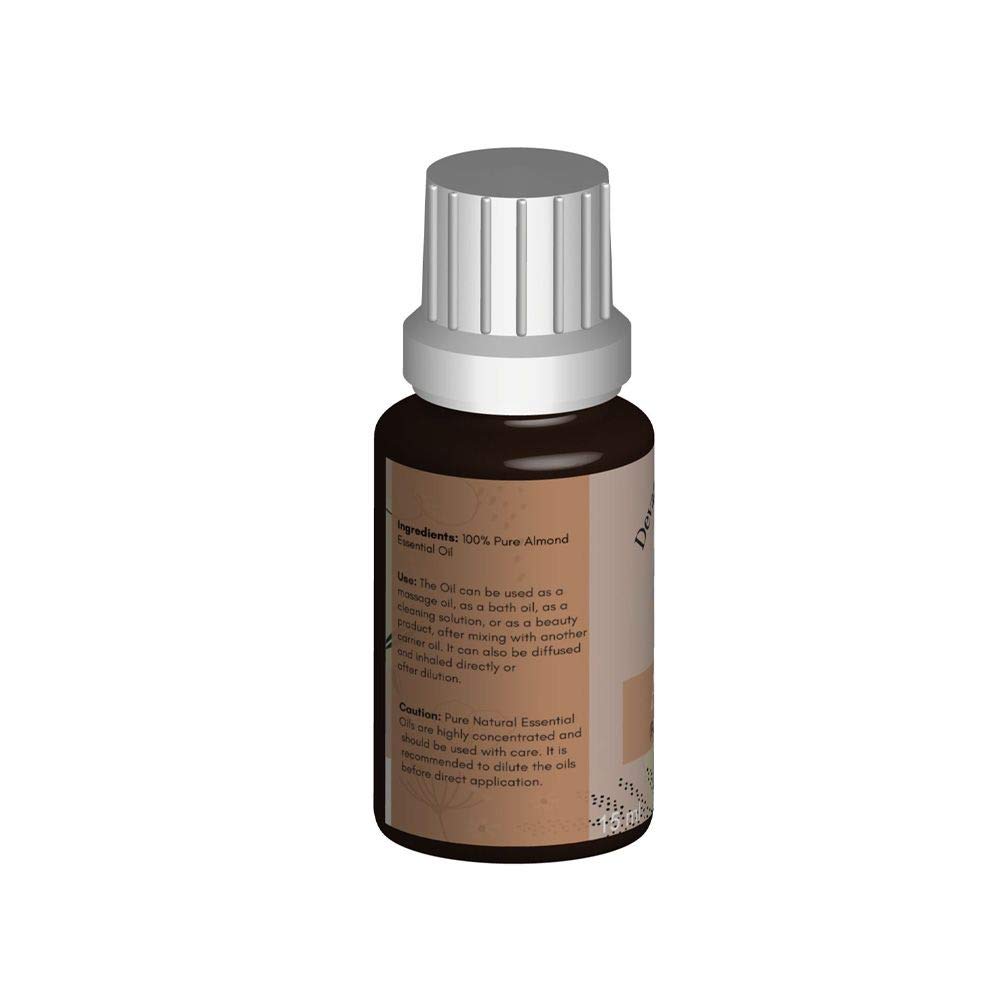 Pure & Natural Organic Cold Pressed Virgin Sweet Almond Oil by Devaayam Essentials - 15ml for Skin & Hair Care - Perfect for Moisturizing, Massage & Aromatherapy