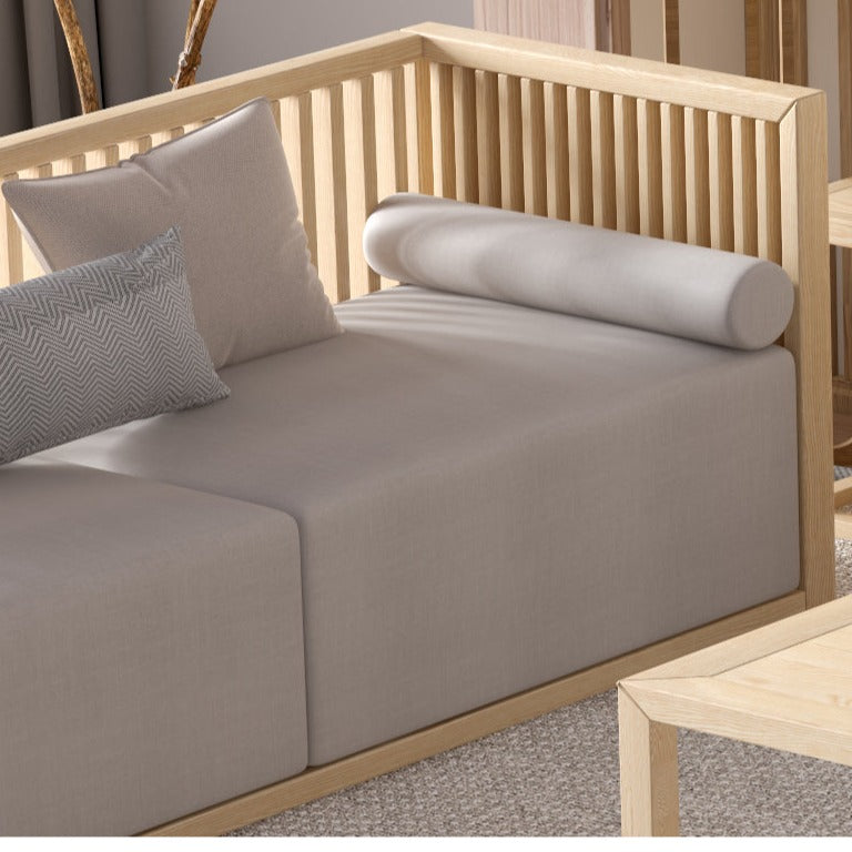 ANIYAH OHIO HILTON Japanese Latex Sofa - Nordic Ash Wood Frame Modern Living Room Furniture for Small Spaces & Apartments