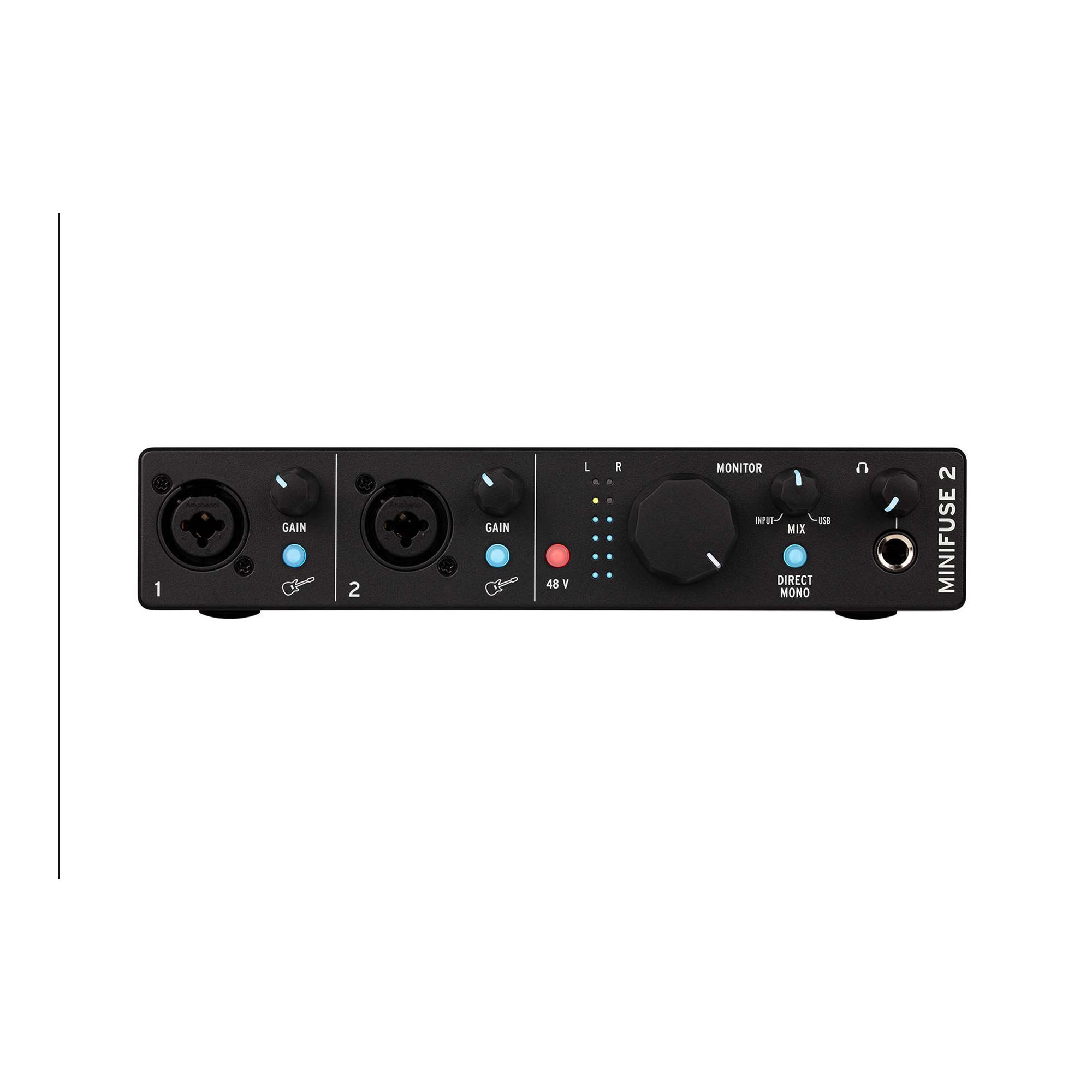 Minifuse 2 USB Audio Interface - Compact 2x2 Recording Studio for Podcasting, Music Production & Home Studio (Perfect for Beginners & Professionals)