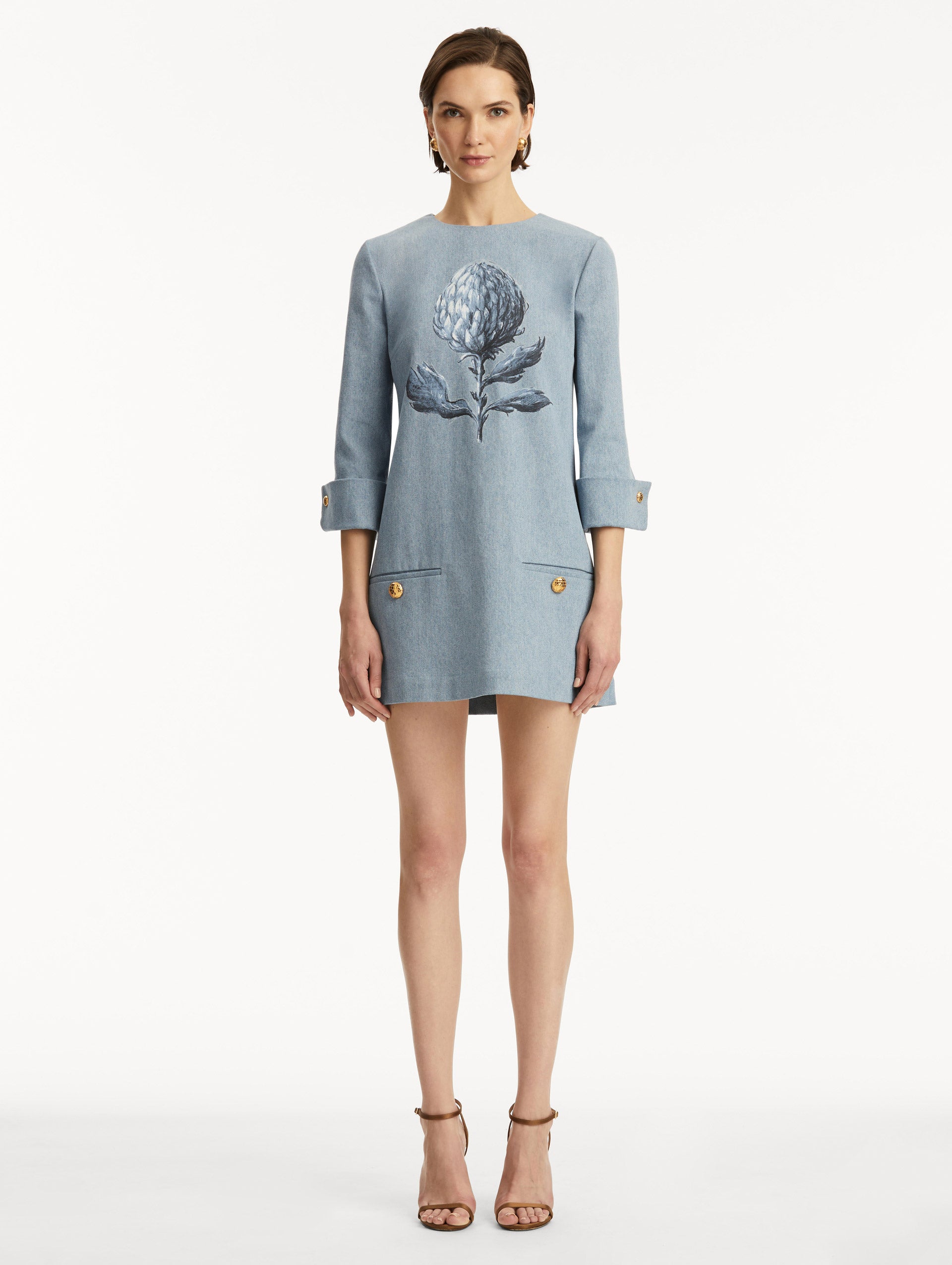 Artichoke Denim Shift Dress for Women - Casual & Chic A-Line Dress for Spring & Summer - Perfect for Office, Brunch, and Weekend Outings