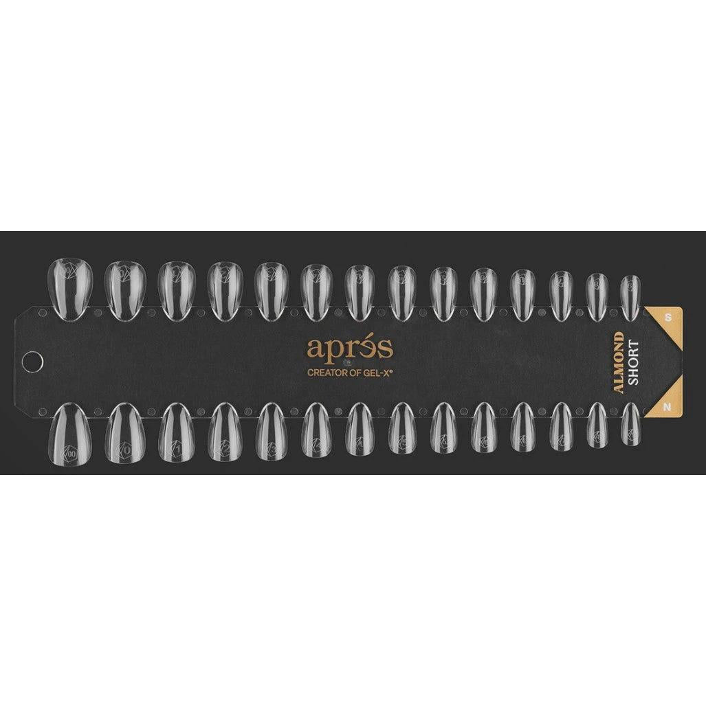 Apres Gel X Nail Tips - Natural & Sculpted Almond Short Shape for Manicures | Perfect for DIY Nails, Salon Use & Special Occasions