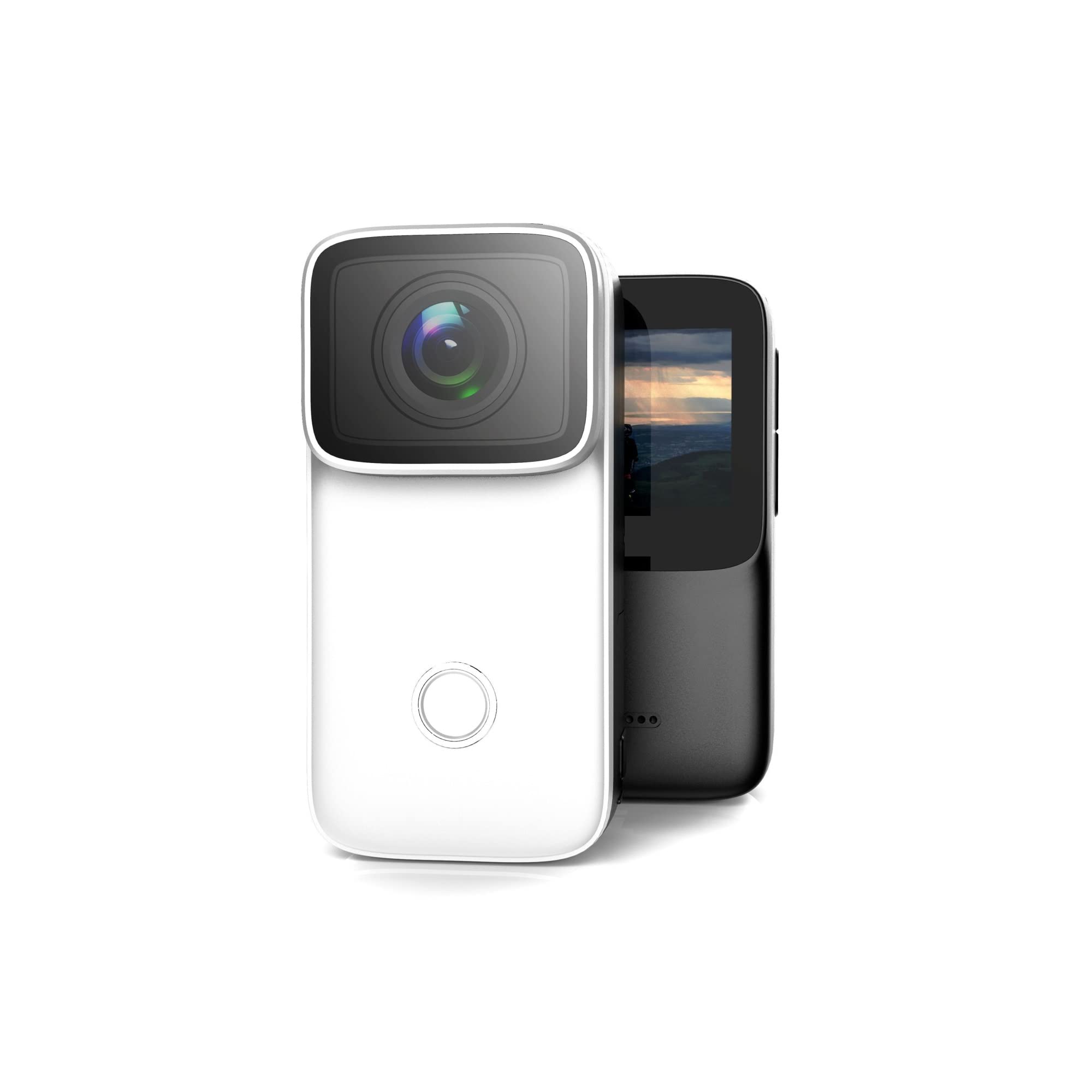 4K H.264 Waterproof Action Camera with Face Recognition & Night Vision - 64GB Memory, 2 White Batteries - Perfect for Extreme Sports, Underwater Adventures & Vlogging