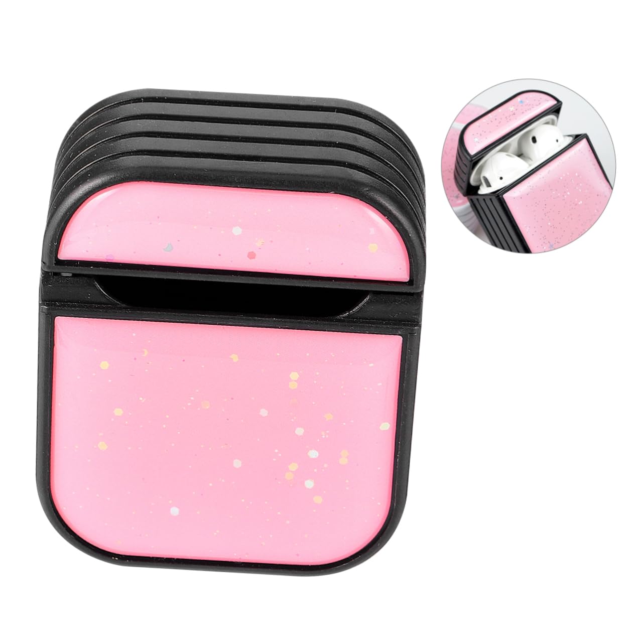 Angoily 2-Pack Glitter Headphone Case Cover - Protective Shell for Earphones, Earbuds - Perfect for Travel, Gym, and Daily Use