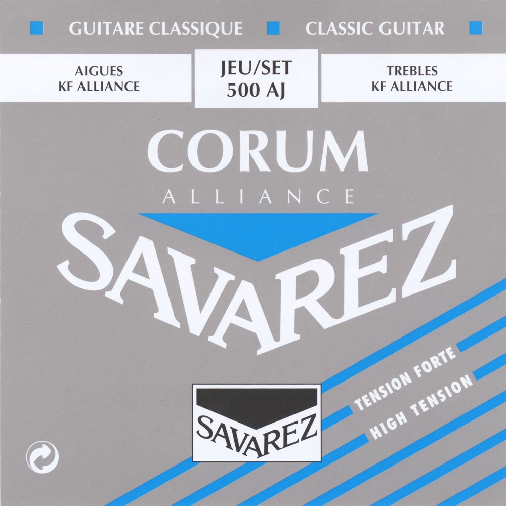 Savarez Corum Alliance 500AJ High Tension Classical Guitar Strings - Premium Nylon Strings for Professional Classical & Flamenco Guitarists | Perfect for Concerts, Recording & Practice
