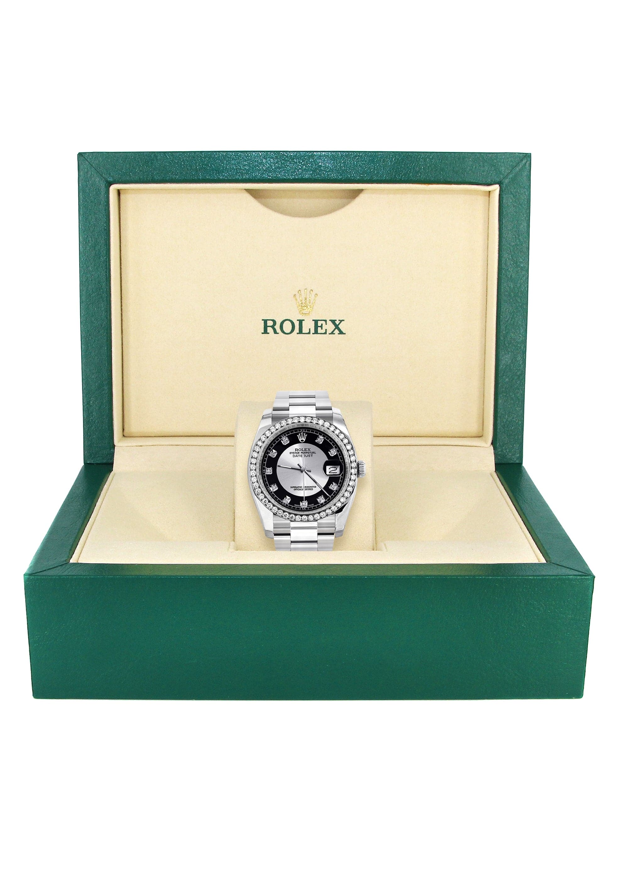 Rolex Datejust 36mm Men's Watch - Stainless Steel Oyster Band, Tuxedo Dial, Luxury Timepiece for Business & Formal Events